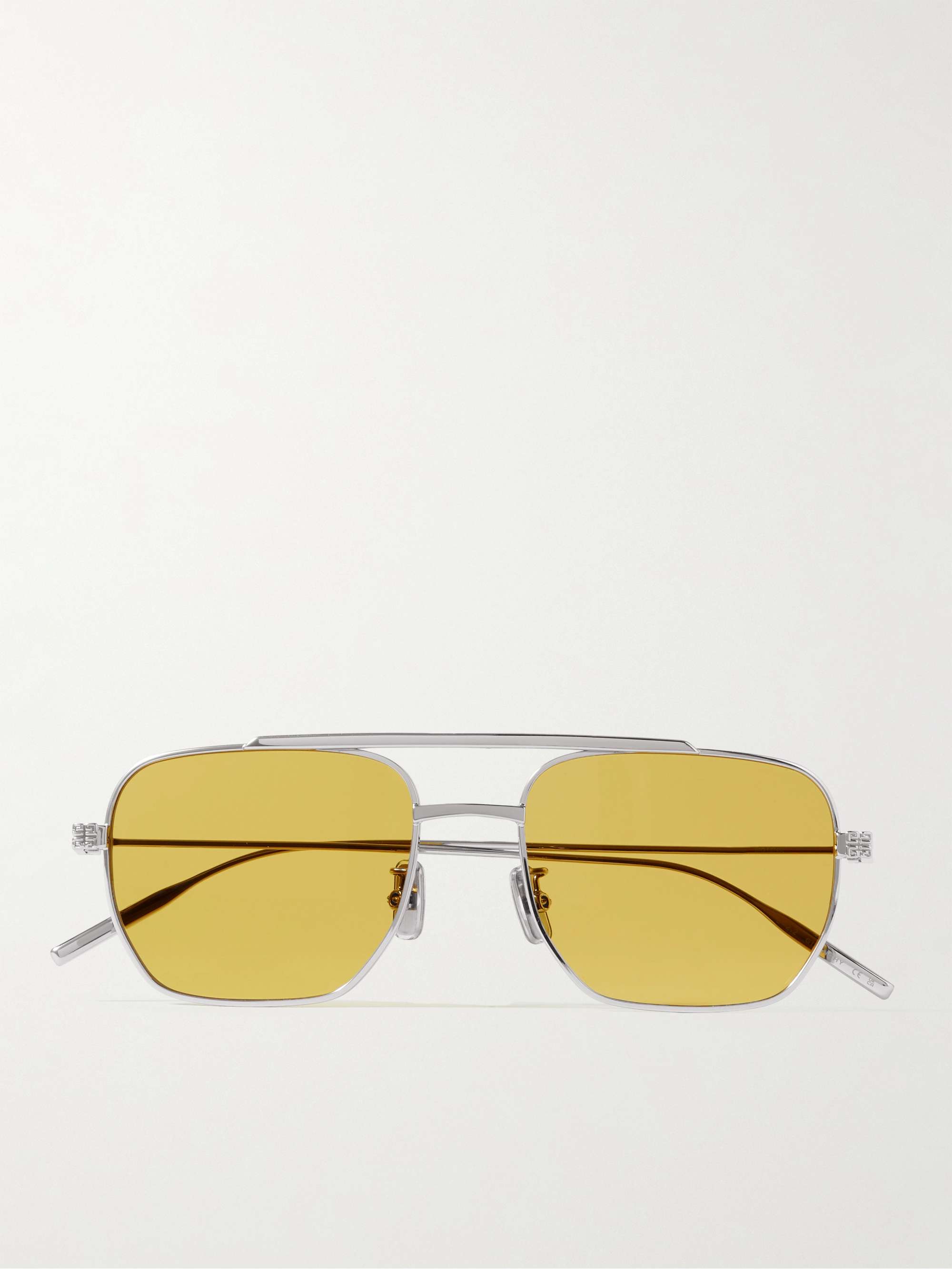 GIVENCHY GV Speed Aviator-Style Silver-Tone Sunglasses for Men | MR PORTER