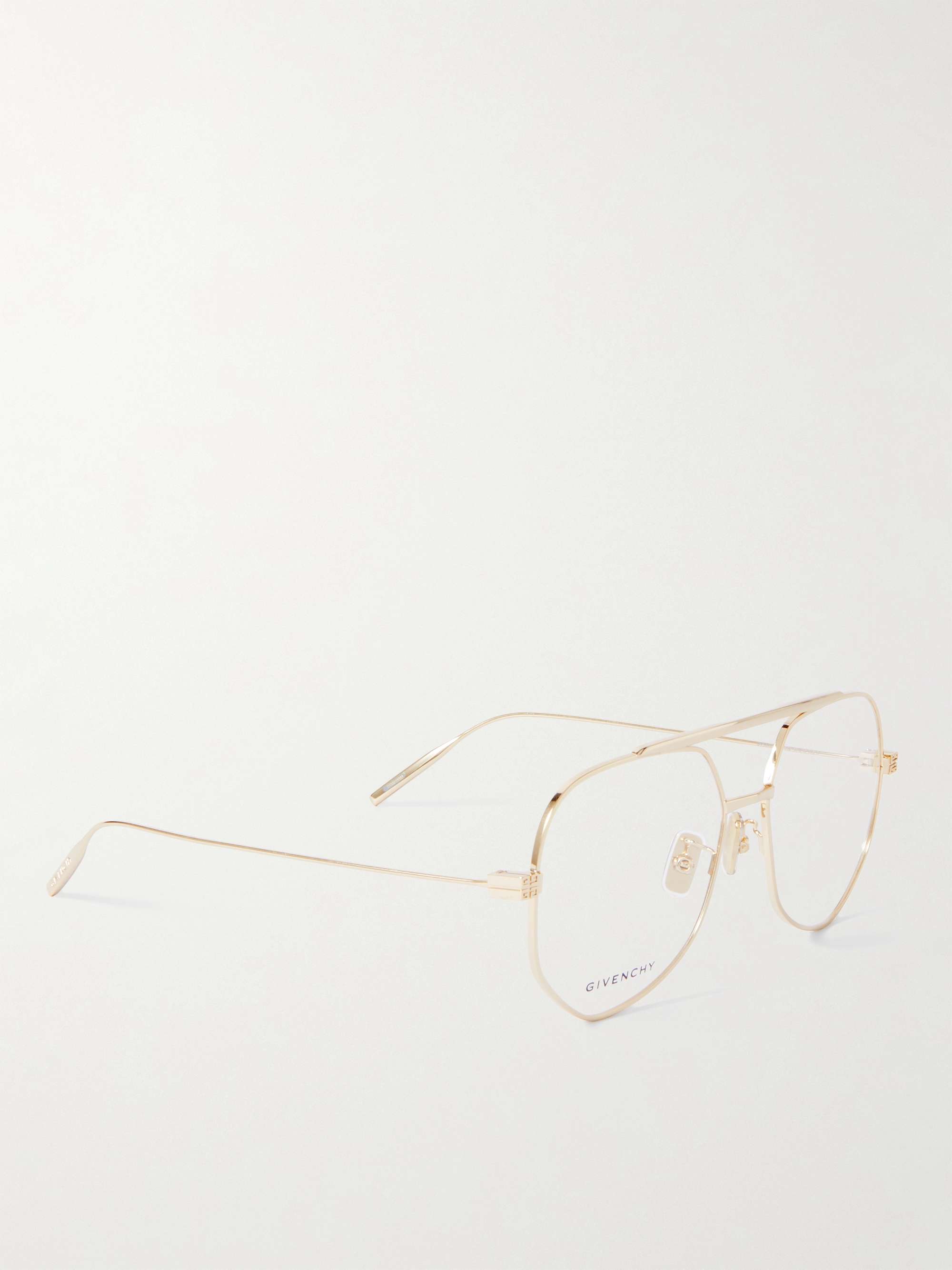 GIVENCHY GV Speed Aviator-Style Gold-Tone Optical Glasses