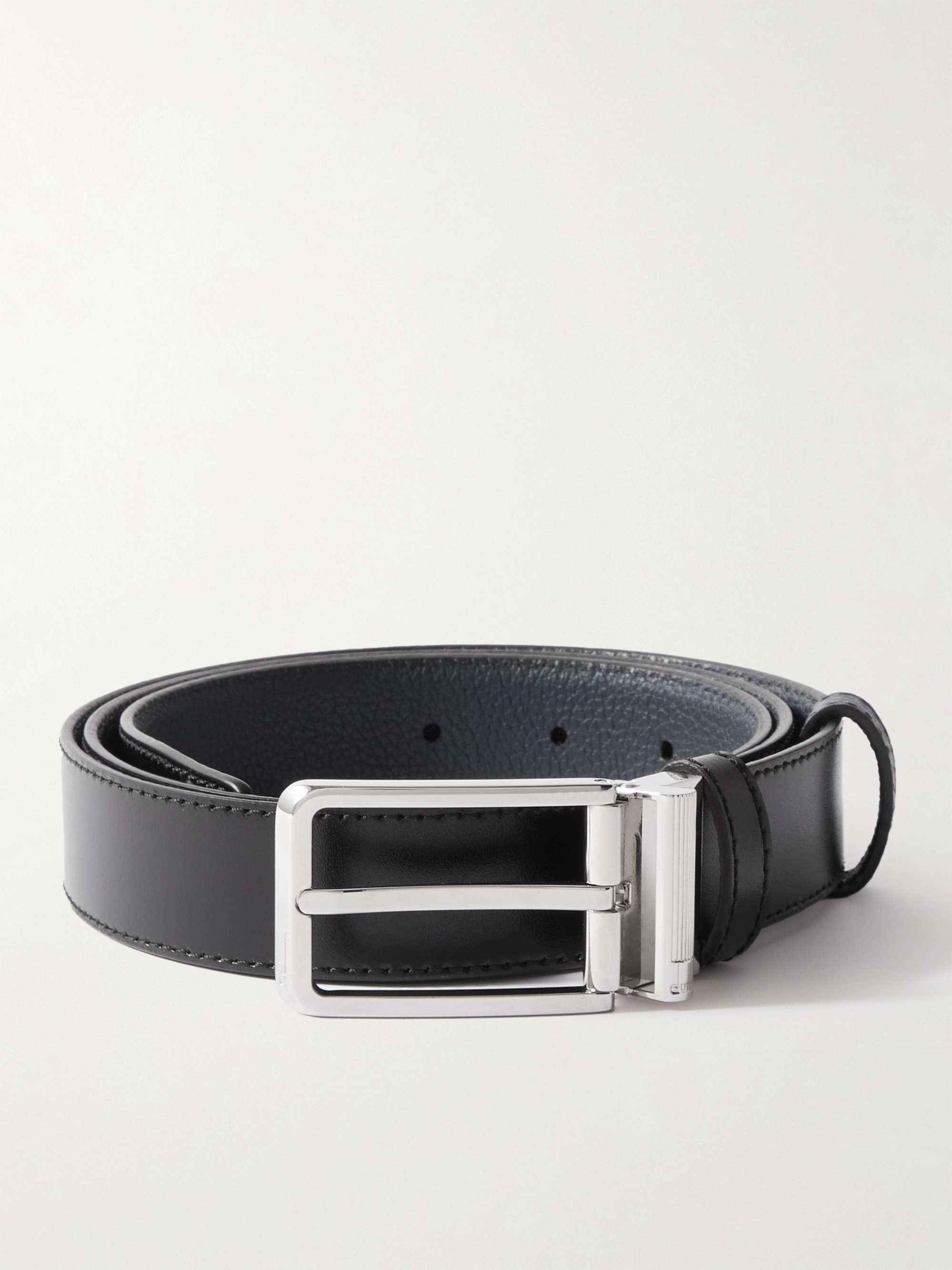 Burberry 3.5cm Reversible Leather Belt - Men - Black Belts