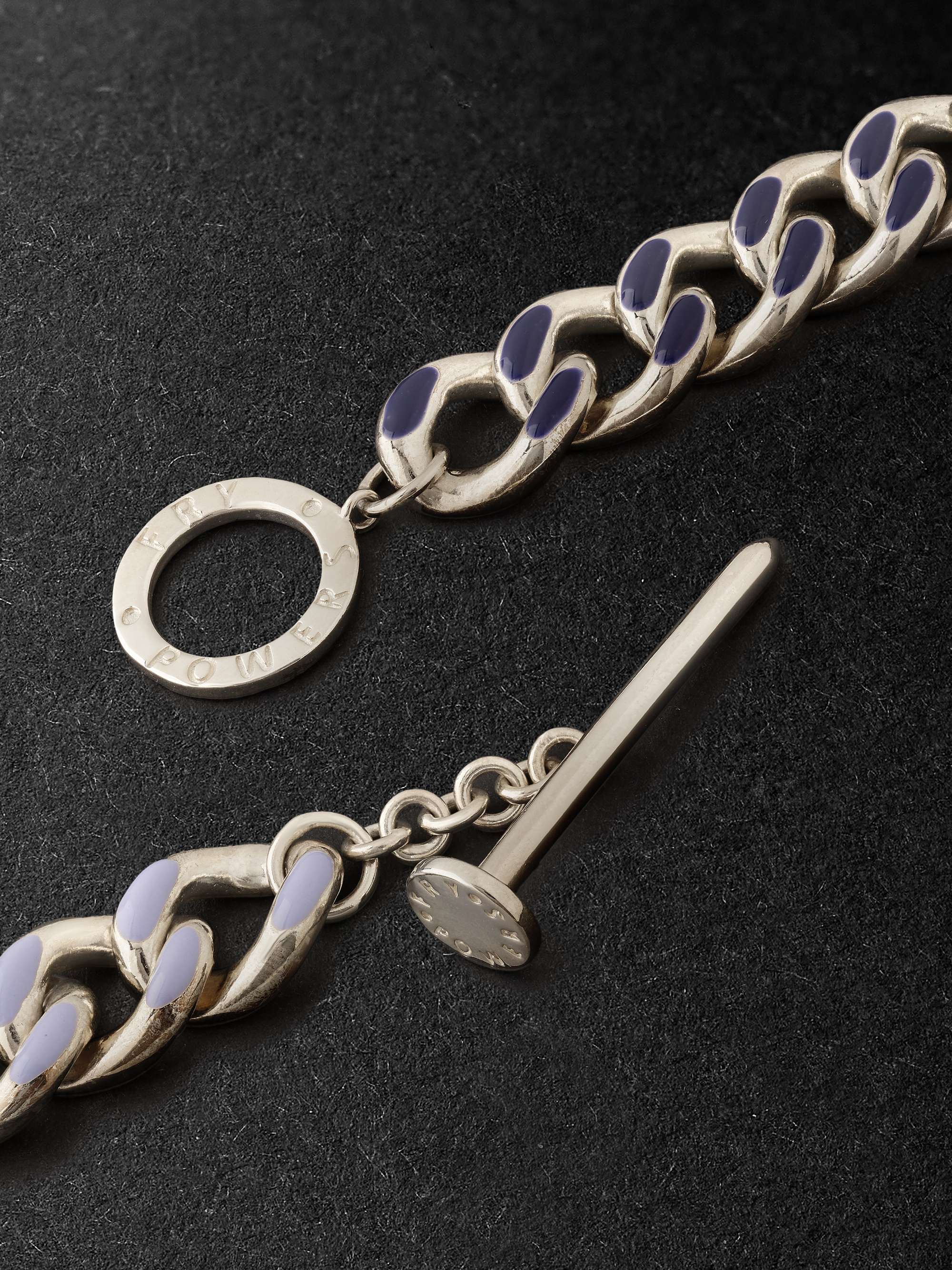FRY POWERS Ombré Sterling Silver and Enamel Chain Necklace
