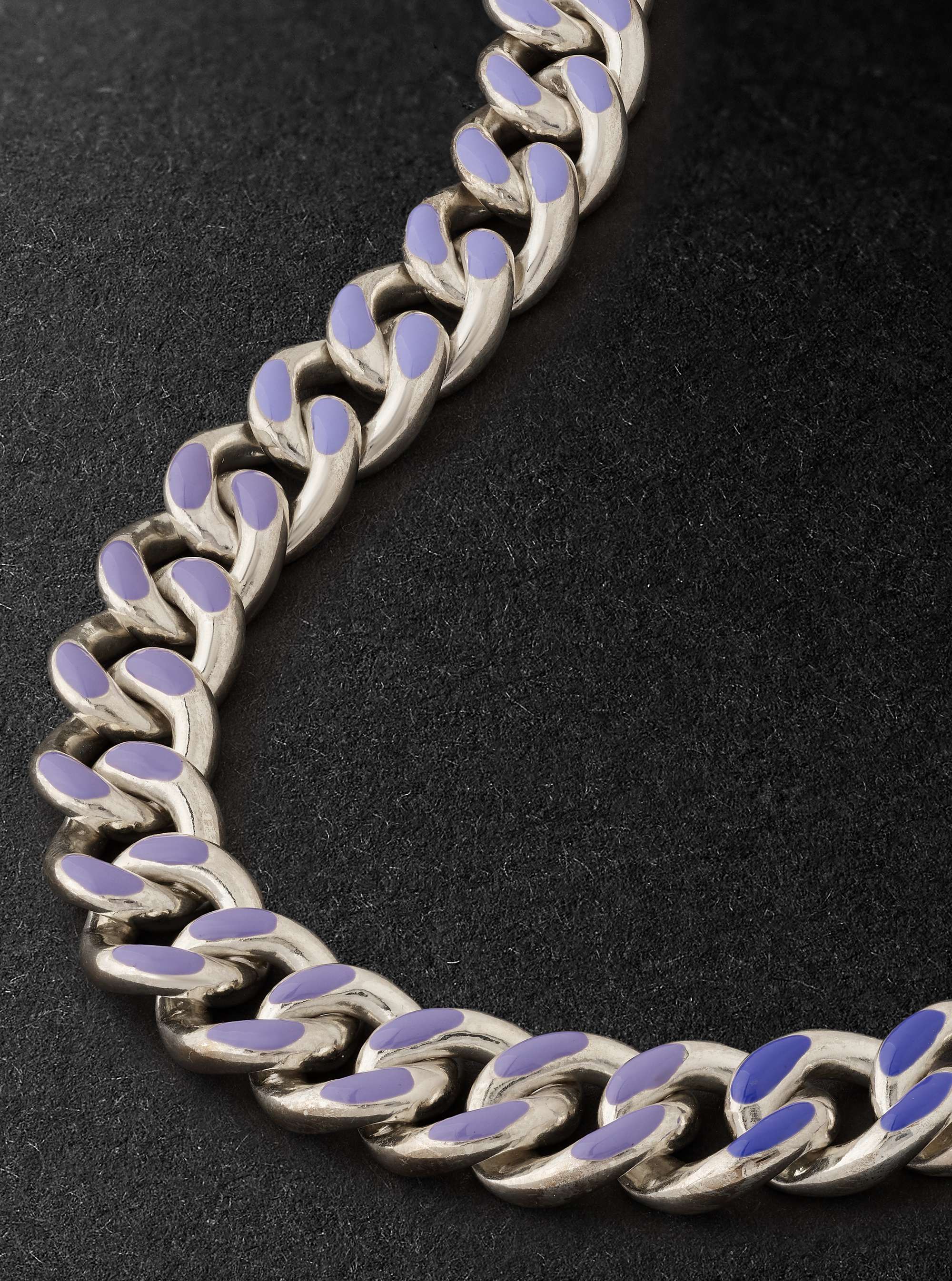 FRY POWERS Ombré Sterling Silver and Enamel Chain Necklace
