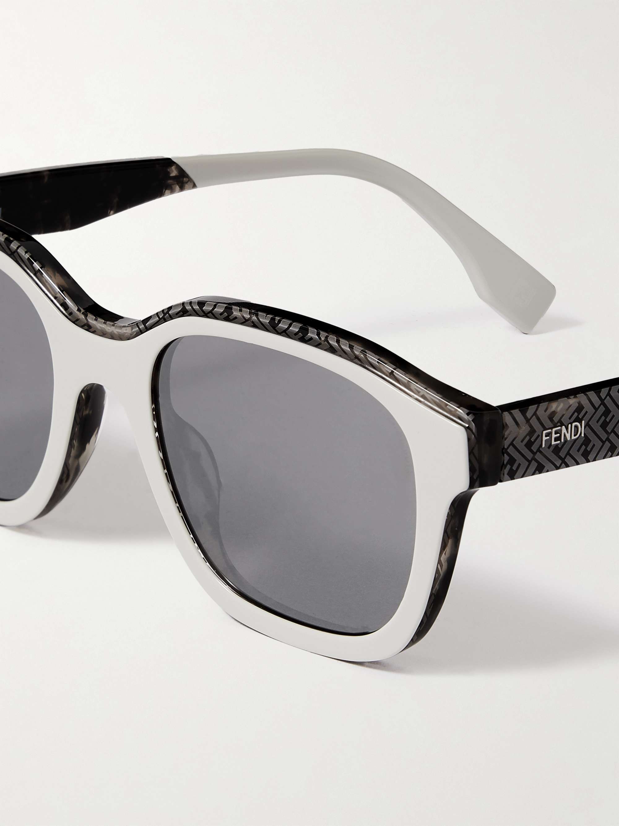 FENDI Bilayer Square-Frame Acetate Sunglasses for Men | MR PORTER