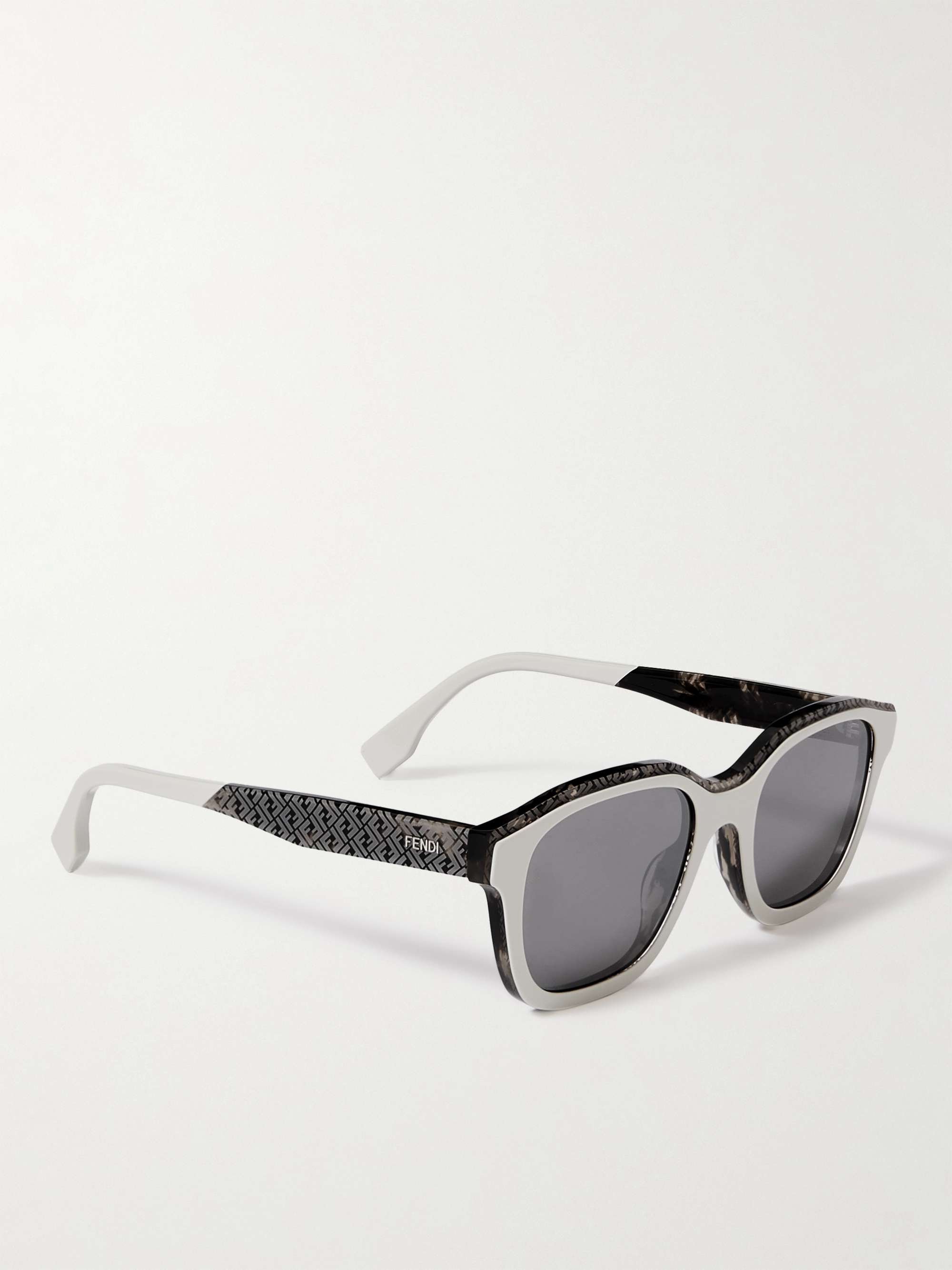 FENDI Bilayer Square-Frame Acetate Sunglasses