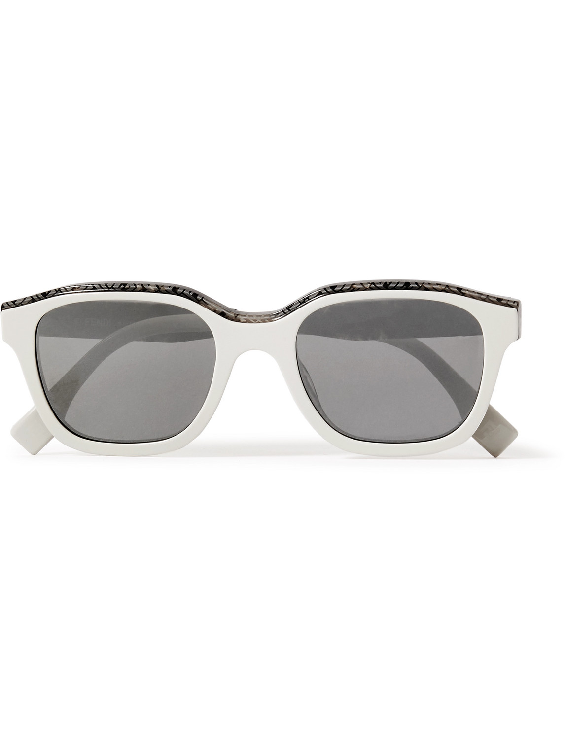 Fendi Bilayer Square-frame Acetate Sunglasses In Neutrals