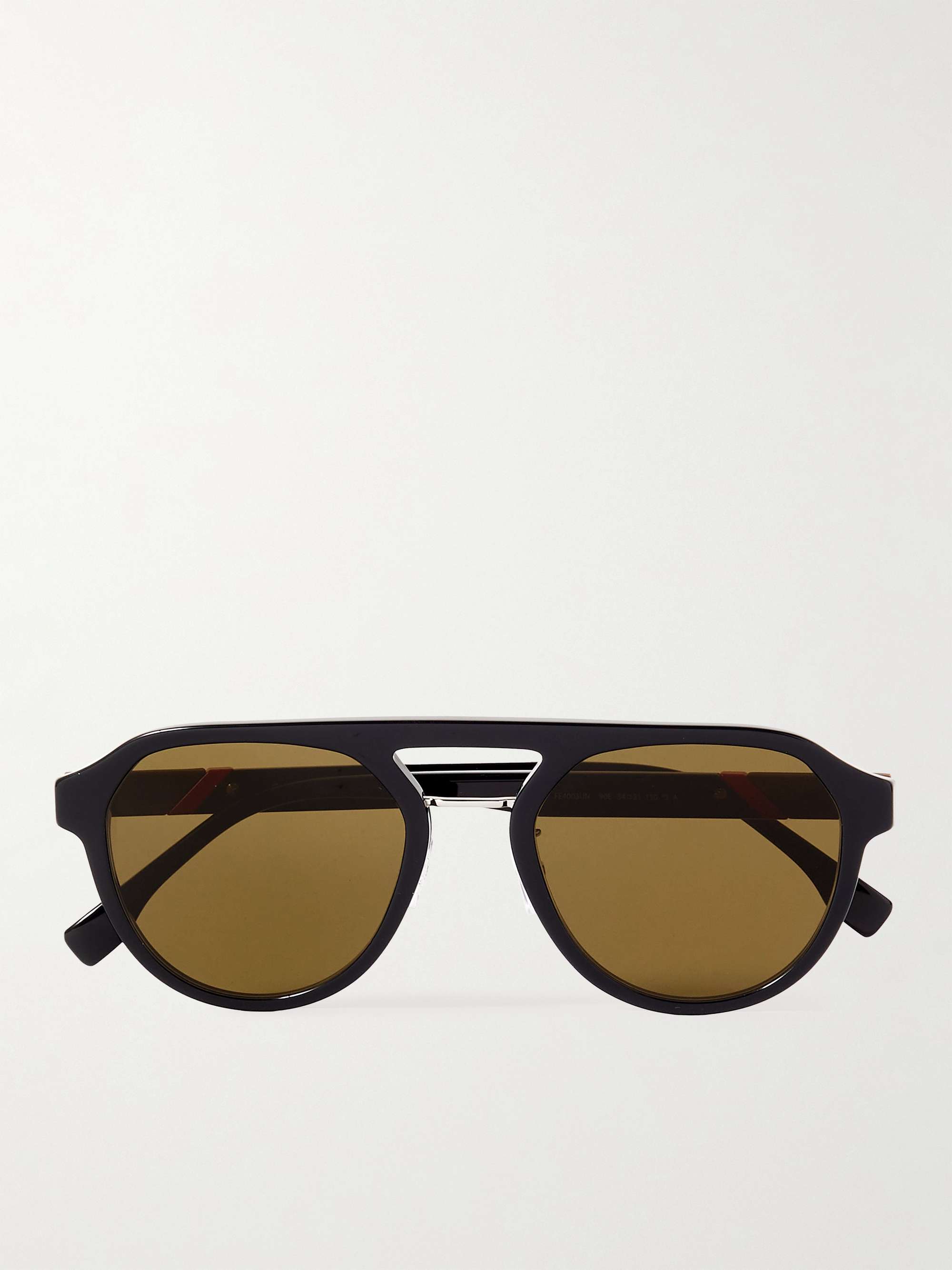 Black D-frame acetate glasses, Fendi Eyewear