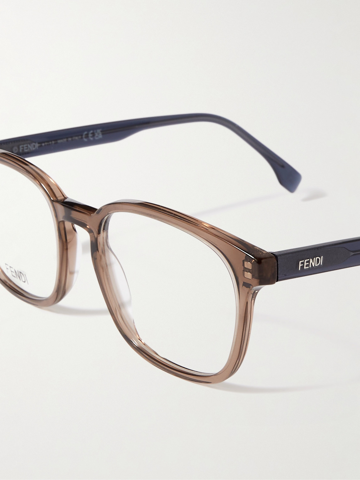 Shop Fendi D-frame Acetate Optical Glasses In Brown