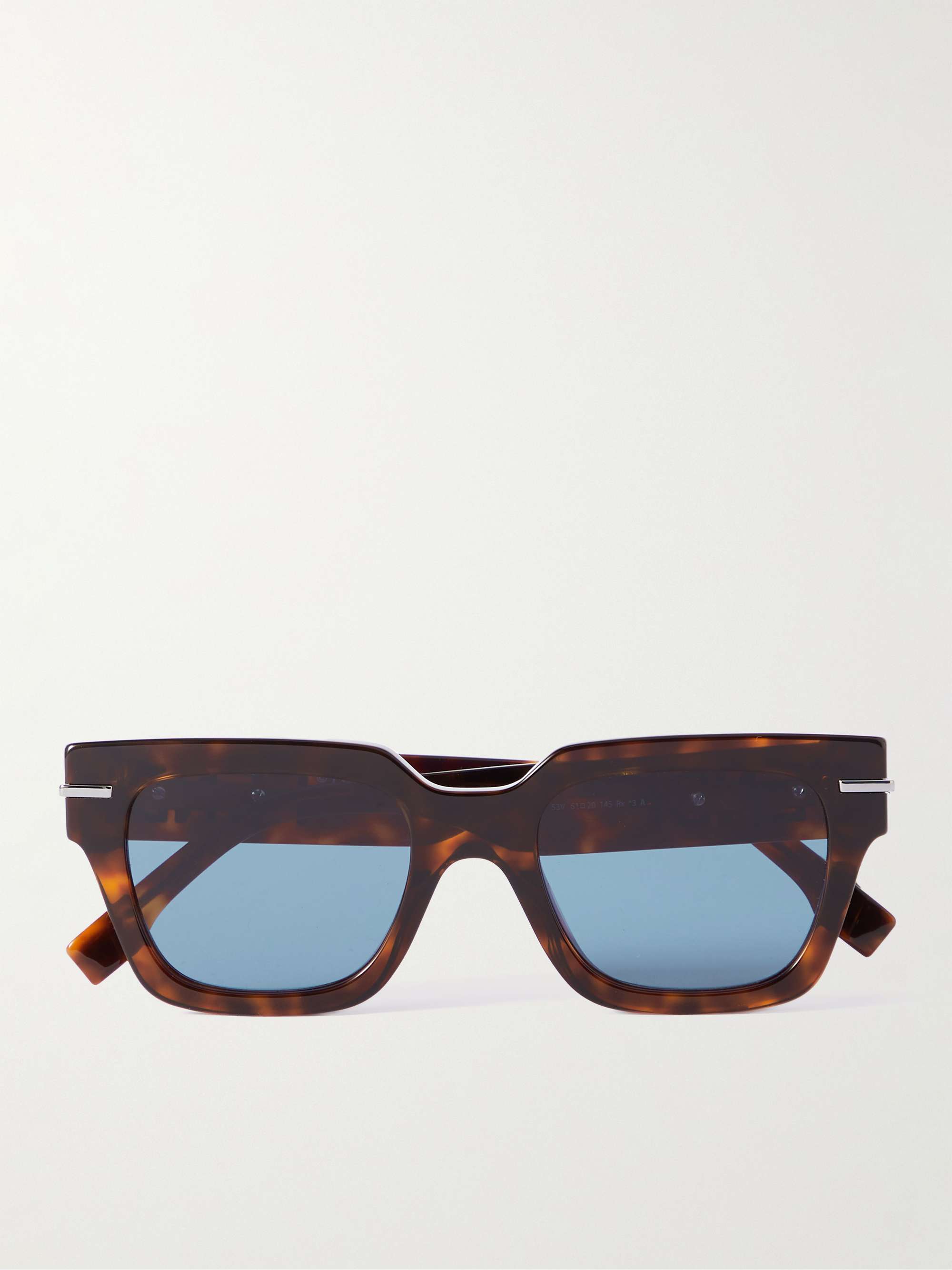 FENDI Fendigraphy Square-Frame Tortoiseshell Acetate Sunglasses for Men ...