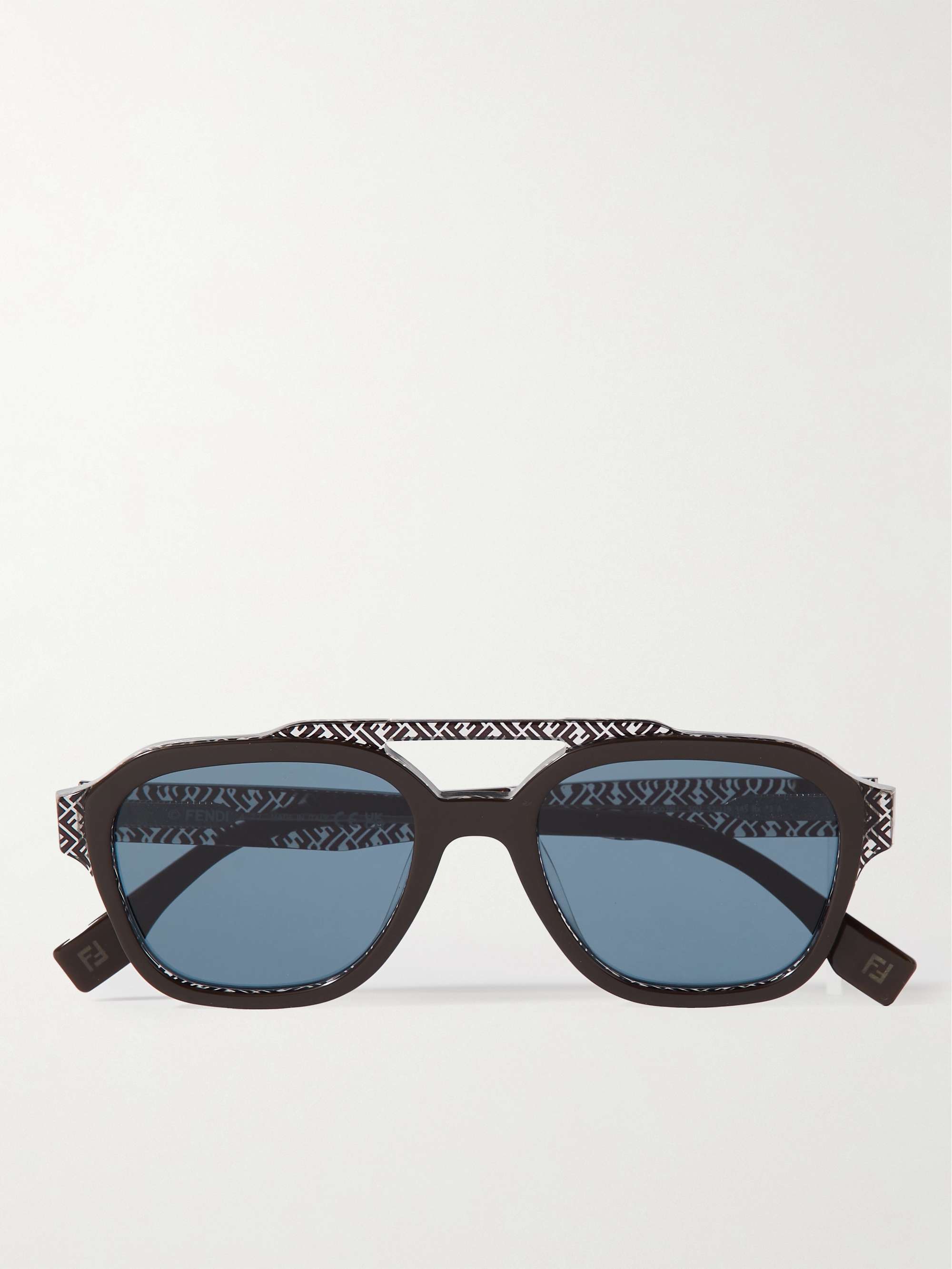 FENDI Aviator-Style Metal Sunglasses