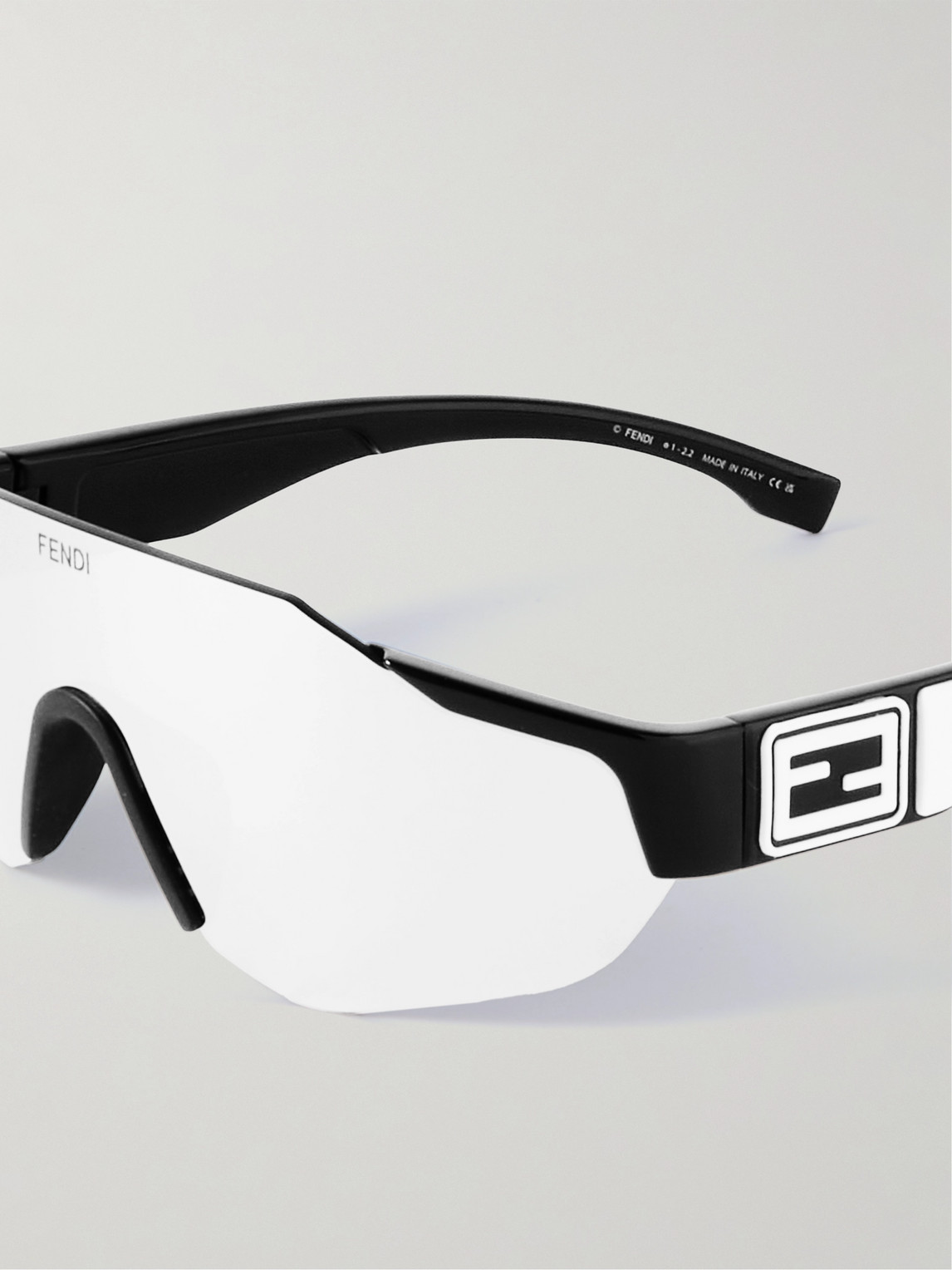 Shop Fendi Frameless Acetate Sunglasses In Black