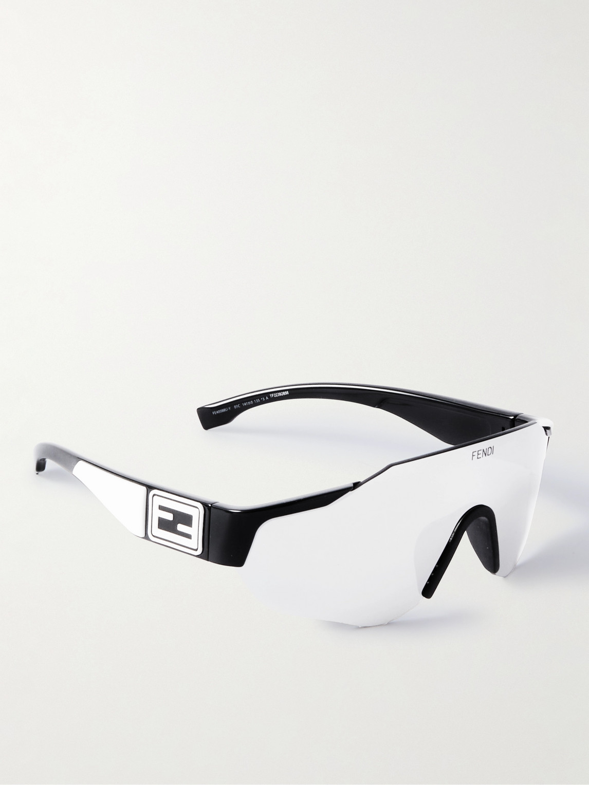 Shop Fendi Frameless Acetate Sunglasses In Black