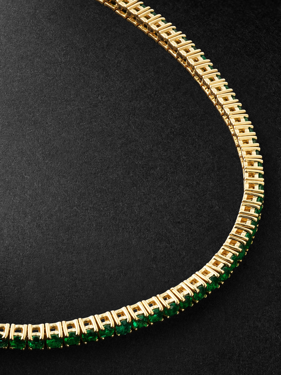  Sydney Evan - Gold Emerald Bracelet - Men - Gold 