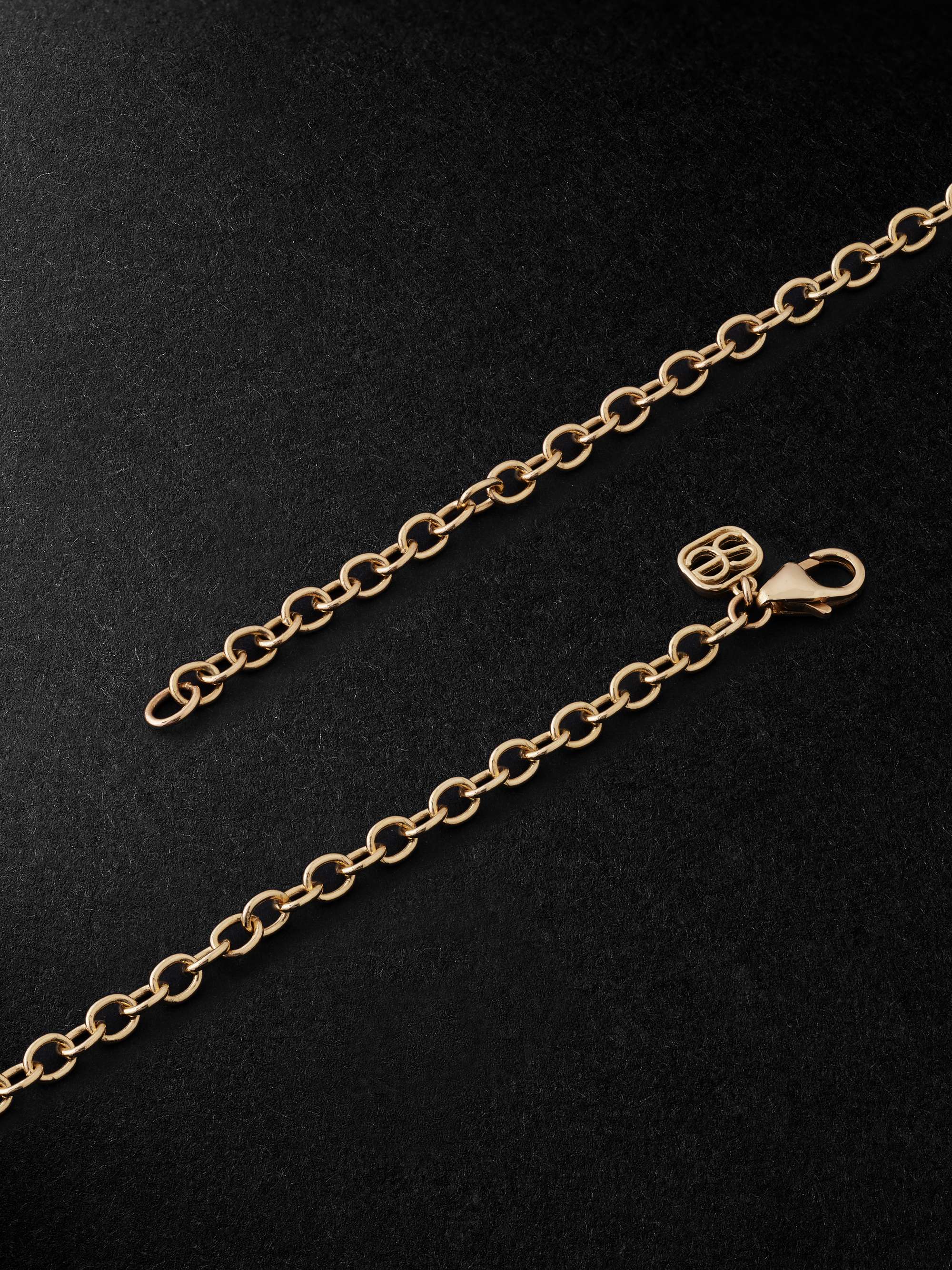 SYDNEY EVAN Mushroom Large Gold Pendant Necklace