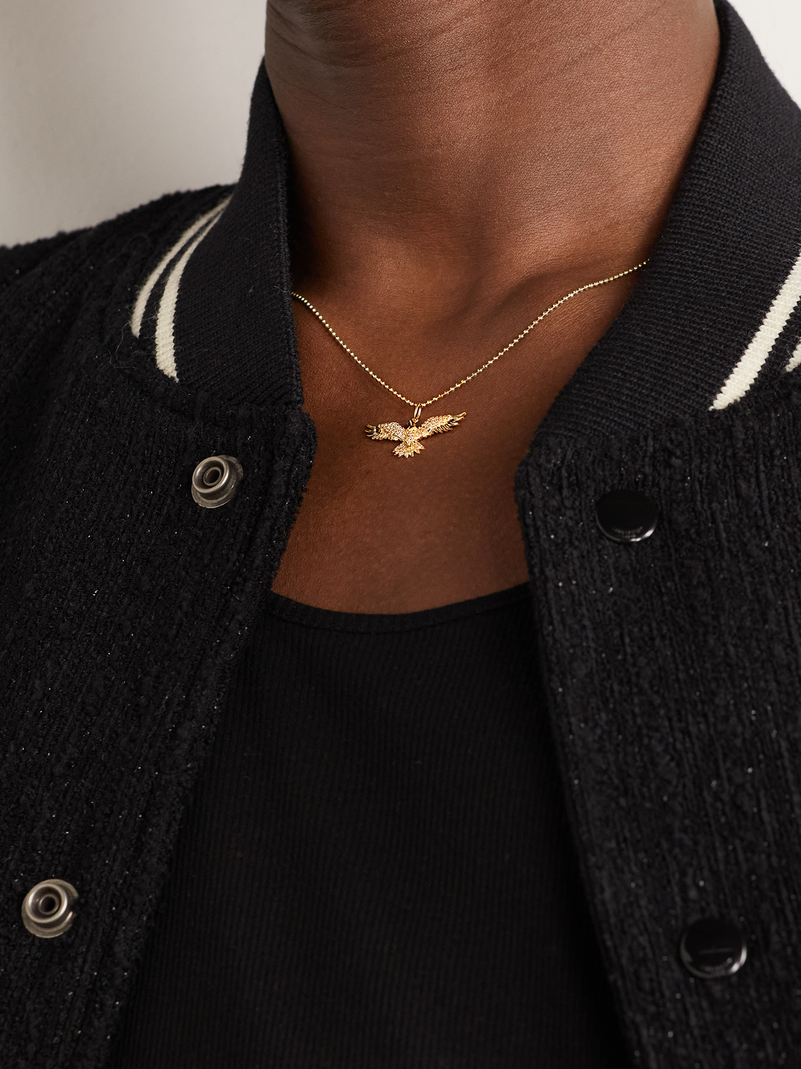 Shop Sydney Evan Eagle Gold Diamond Pendant Necklace