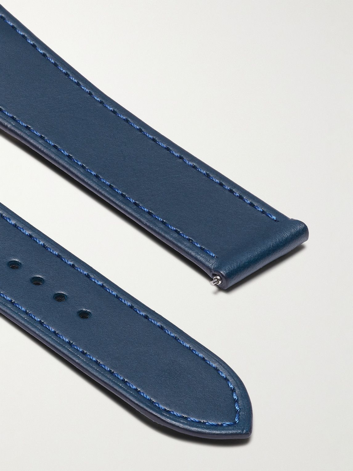 Shop Cartier Leather Watch Strap In Blue