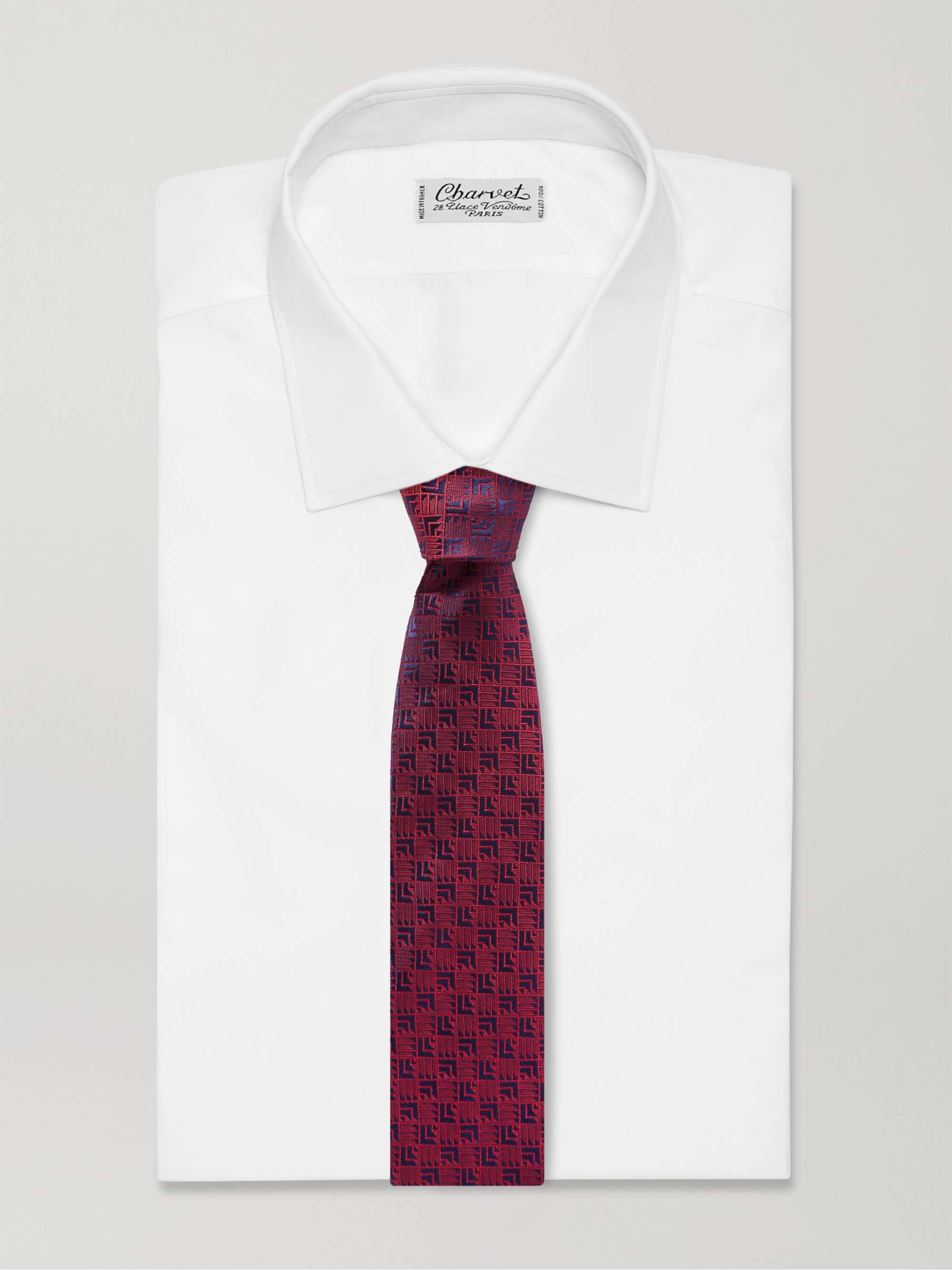CHARVET 8.5cm Silk-Jacquard Tie