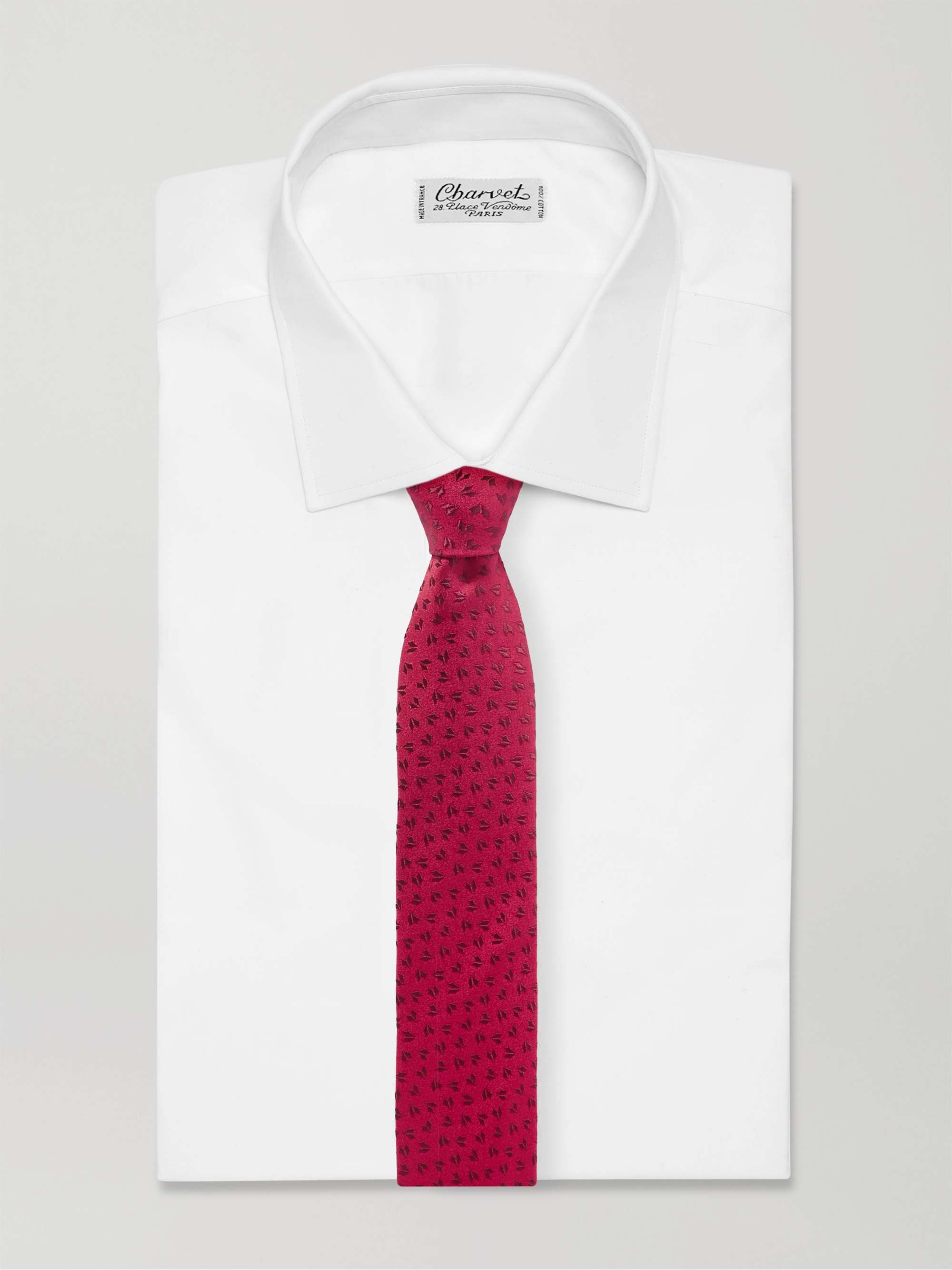 CHARVET Geo 9cm Silk-Jacquard Tie