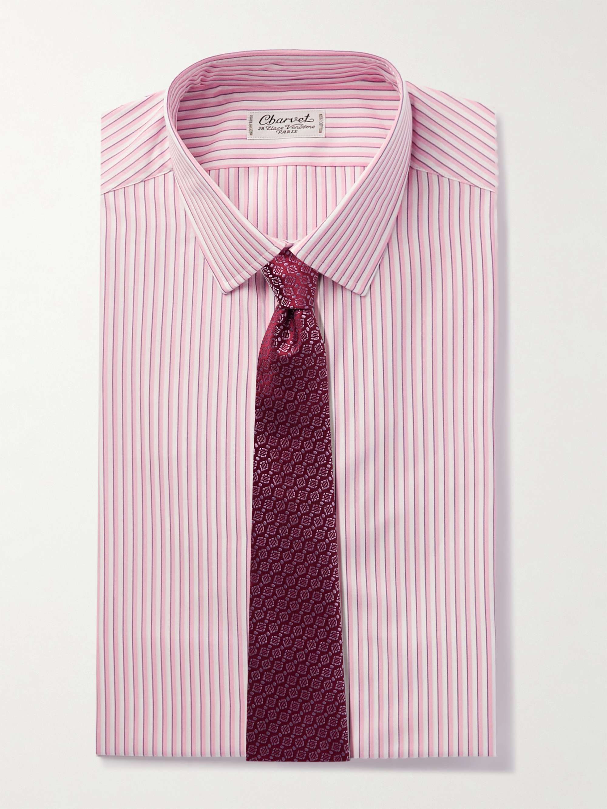 CHARVET Striped Cotton-Poplin Shirt