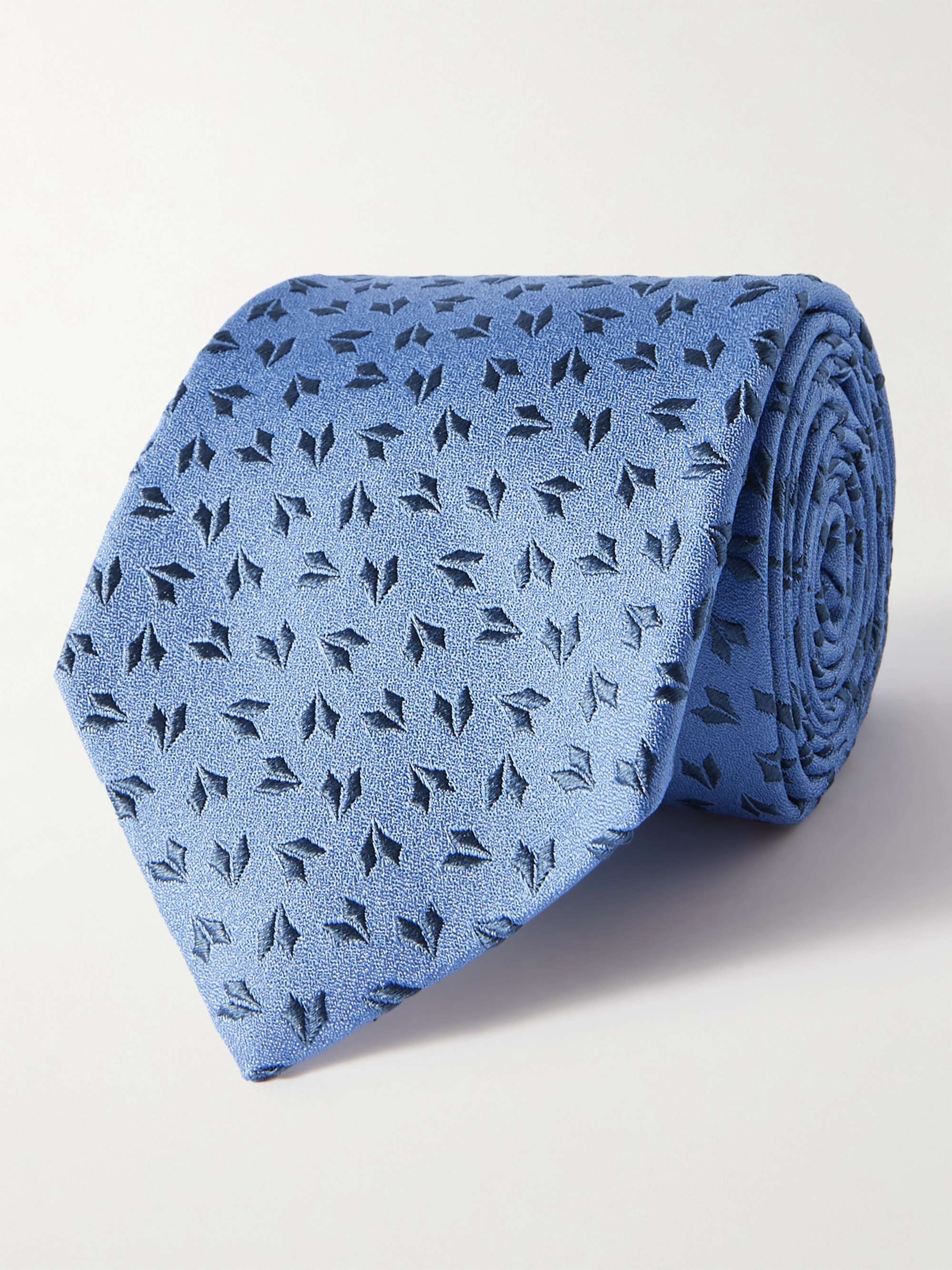 CHARVET Geo 9cm Silk-Jacquard Tie