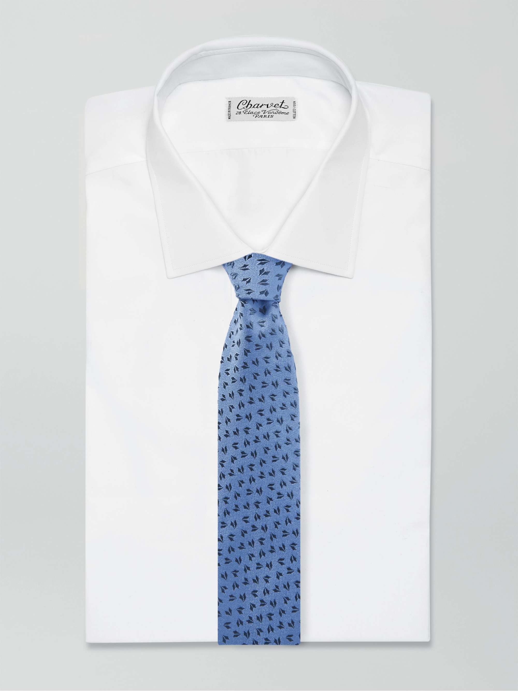 CHARVET Geo 9cm Silk-Jacquard Tie