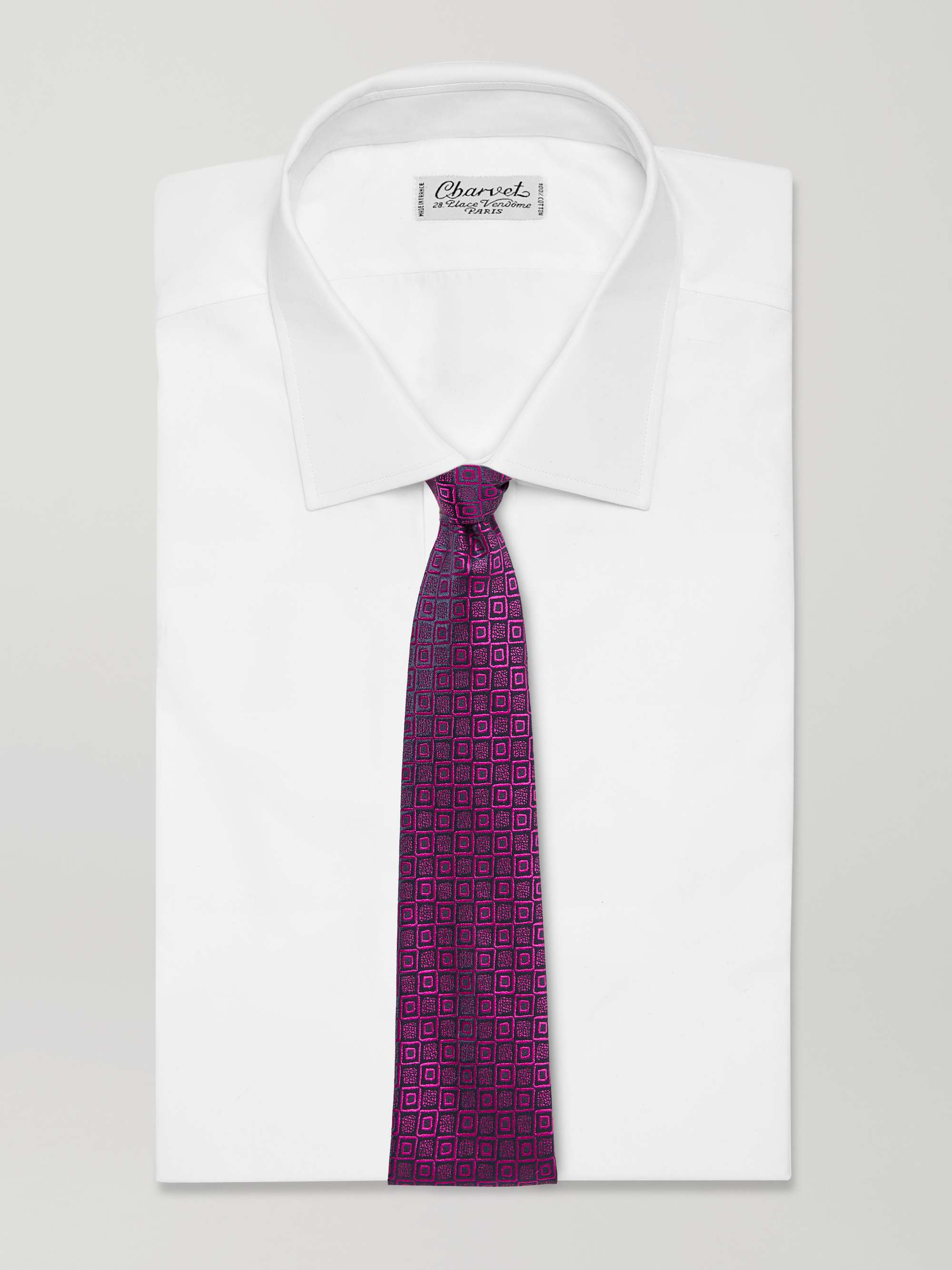 CHARVET 8.5cm Silk-Jacquard Tie
