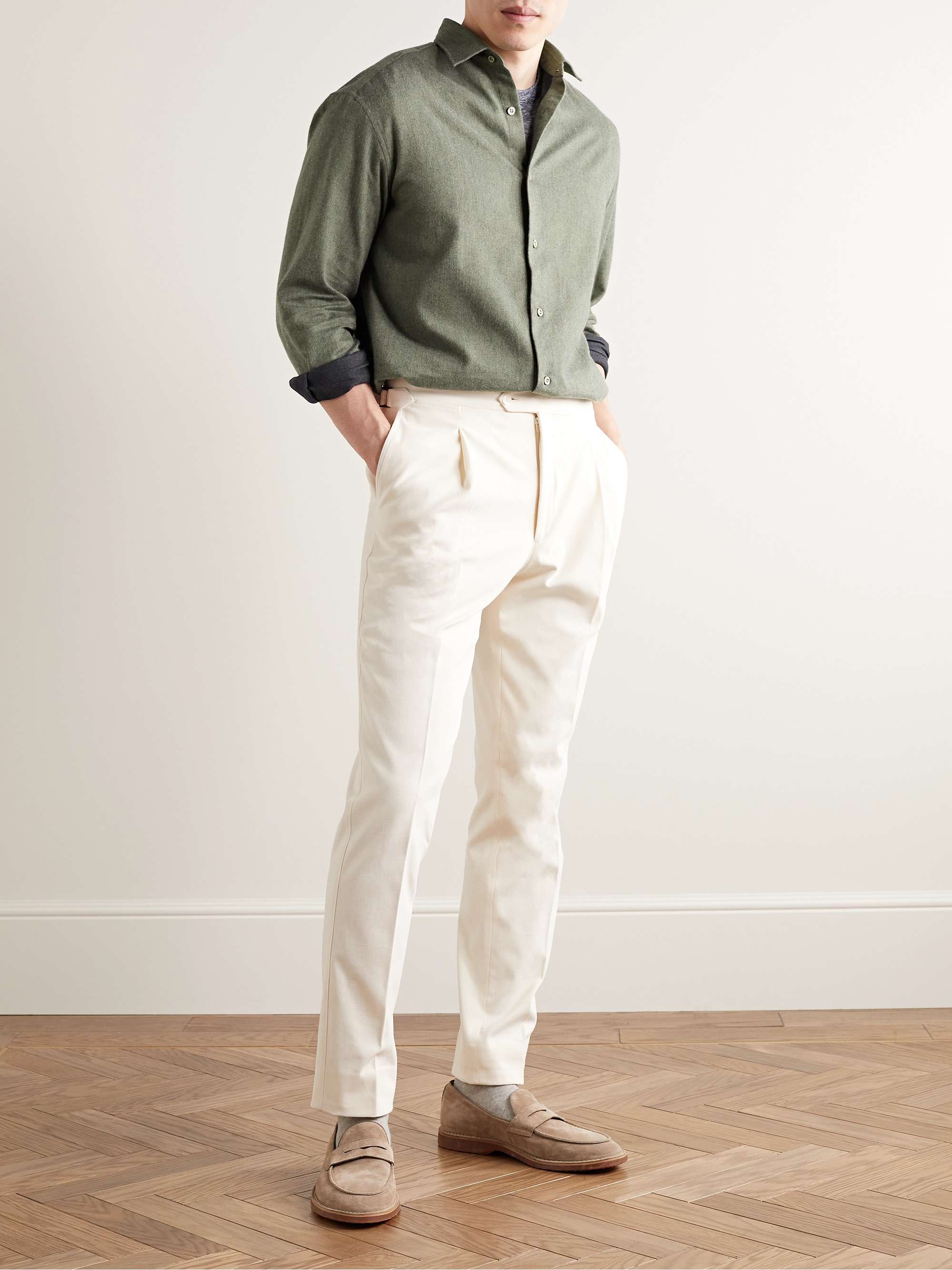 CHARVET Brushed Cotton-Flannel Shirt