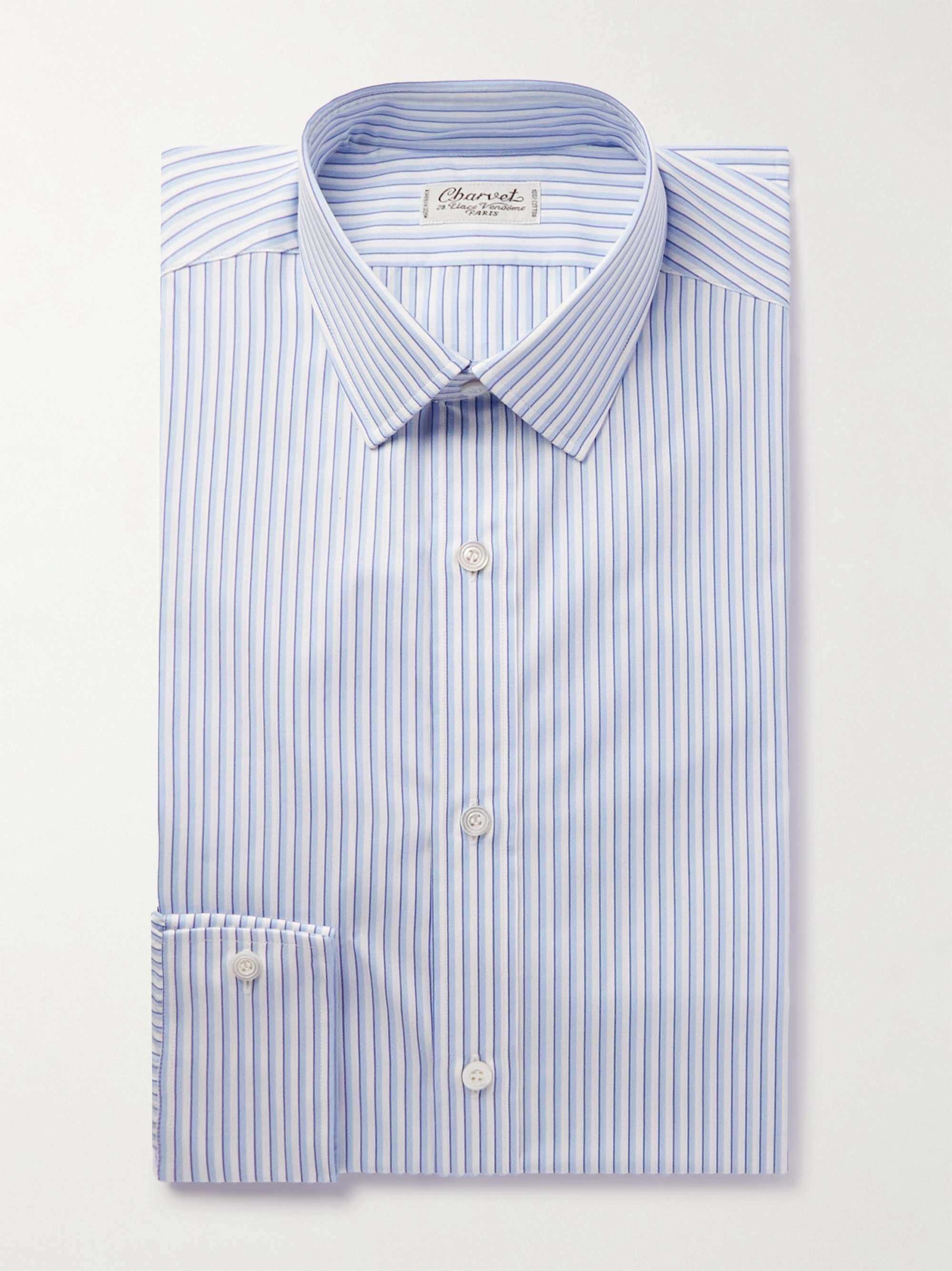 CHARVET Striped Cotton-Poplin Shirt