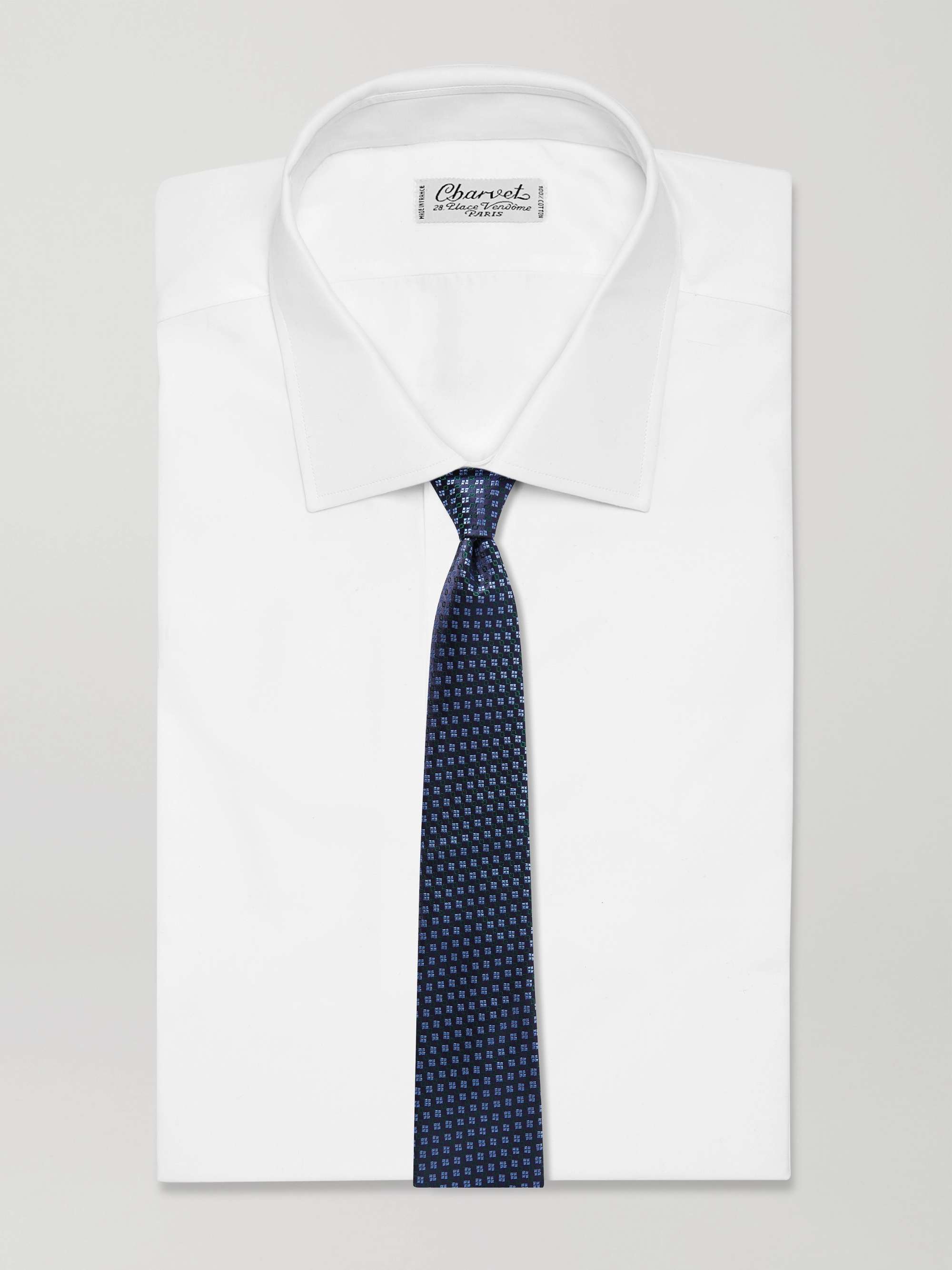 CHARVET Mini Geo 9cm Silk-Jacquard Tie