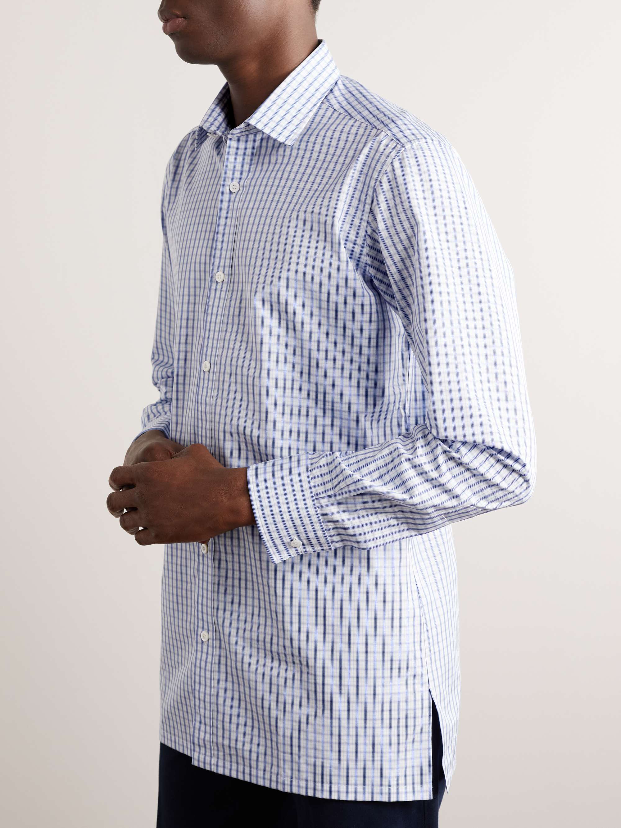 CHARVET Checked Cotton-Poplin Shirt