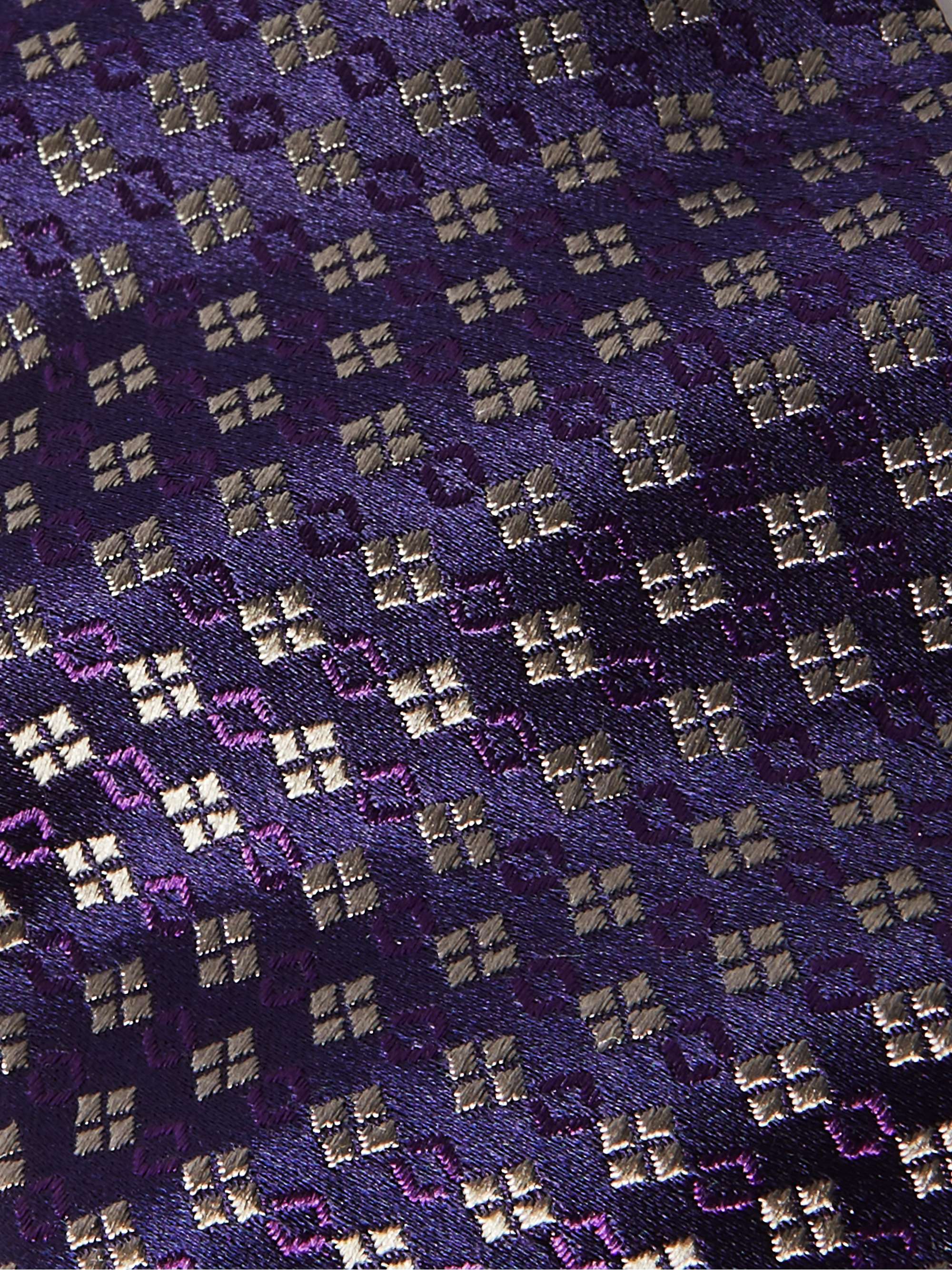 CHARVET Mini Geo 9cm Silk-Jacquard Tie