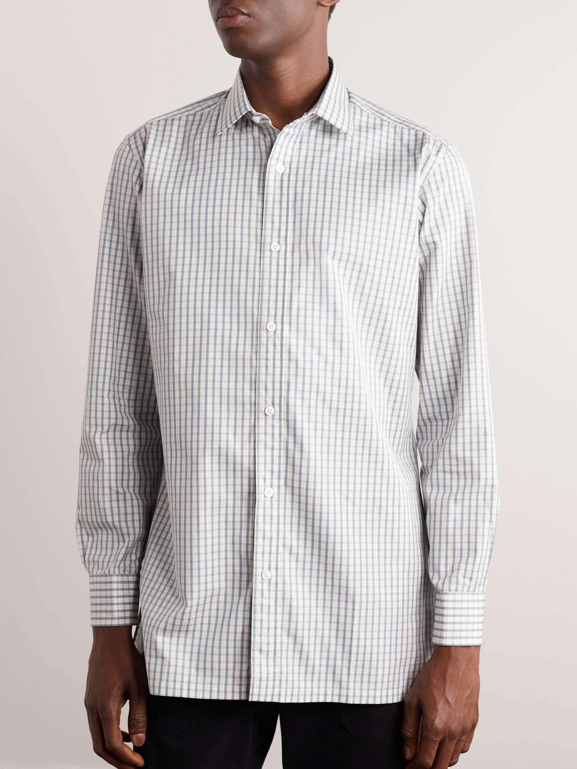 CHARVET Checked Cotton-Poplin Shirt