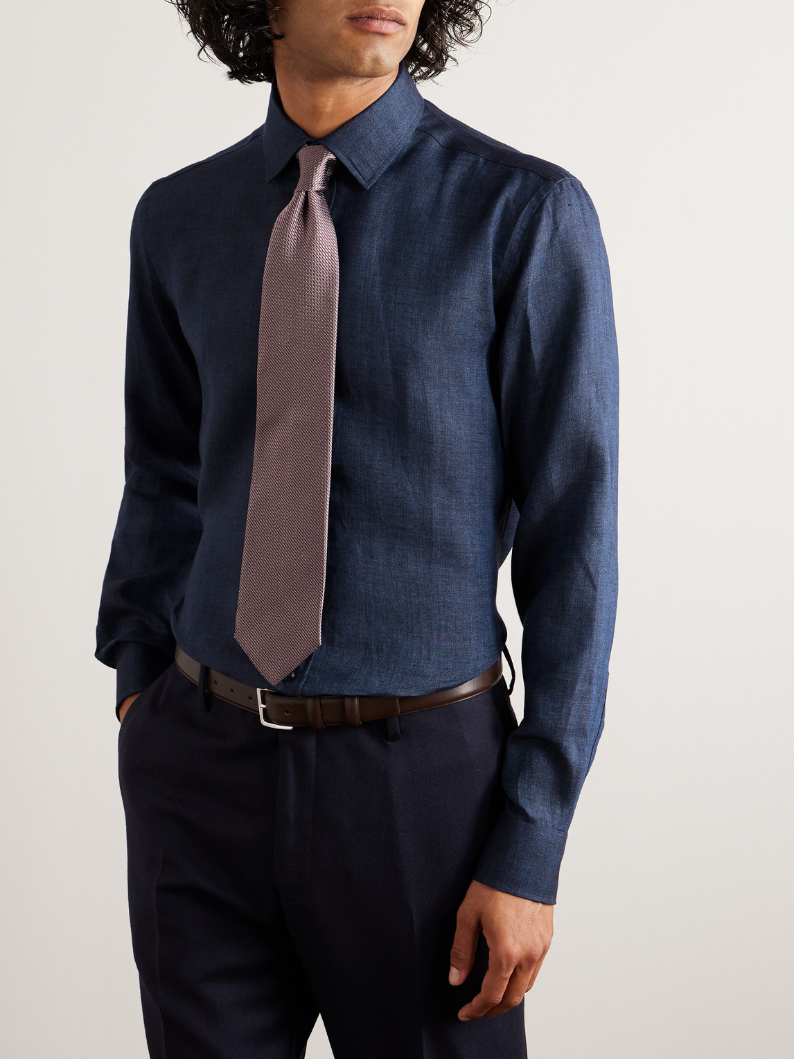 Shop Charvet Linen Shirt In Blue