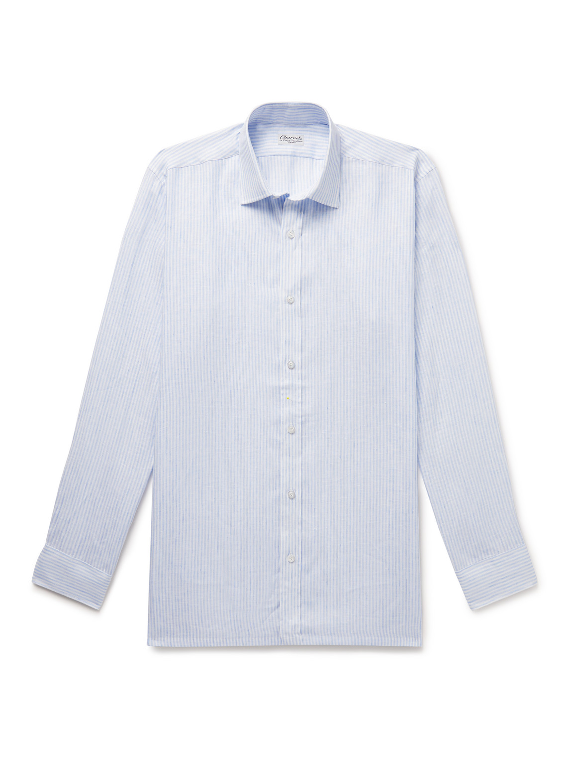 Charvet Striped Linen Shirt In Blue