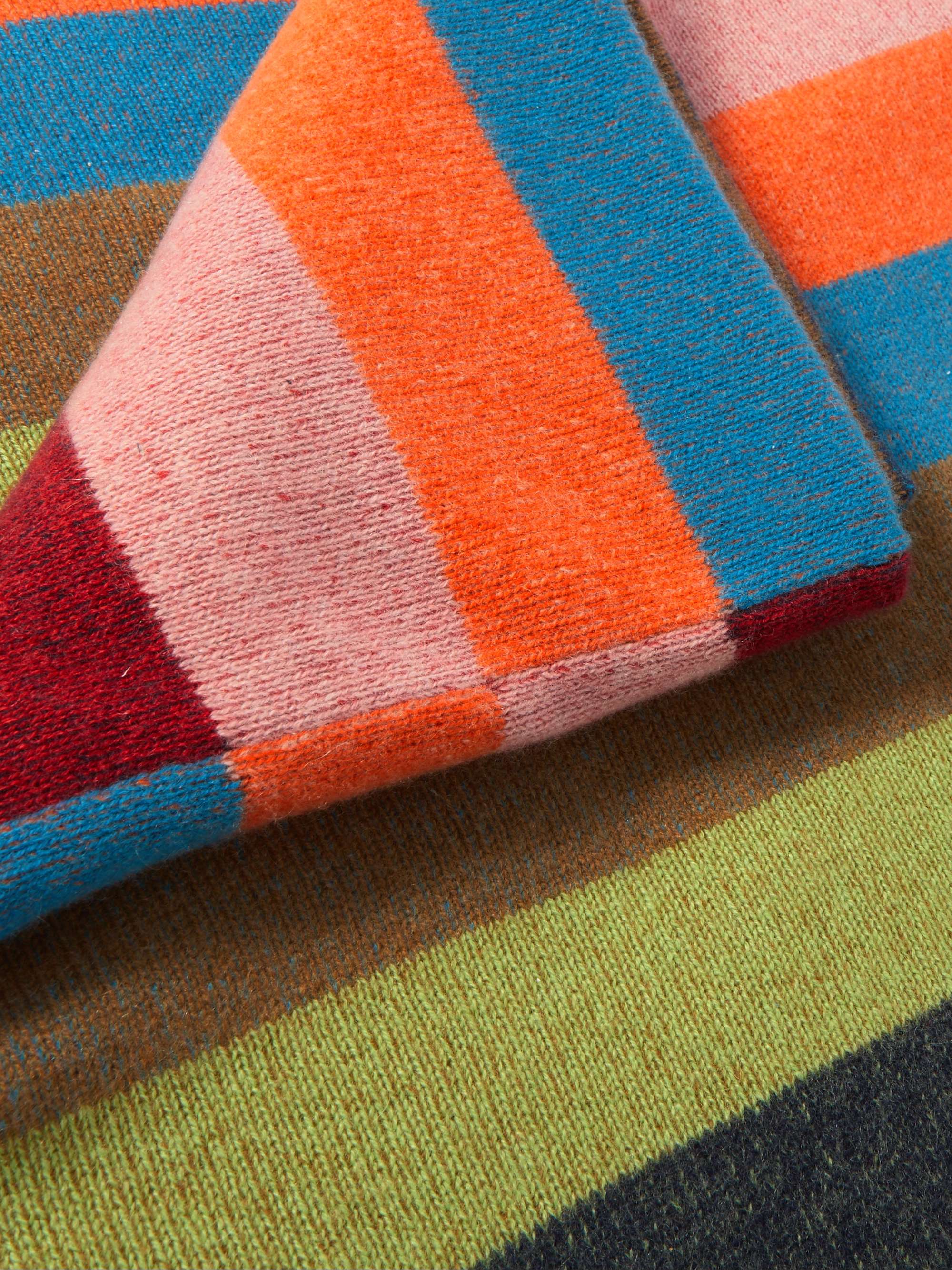 THE ELDER STATESMAN Striped Cashmere Blanket