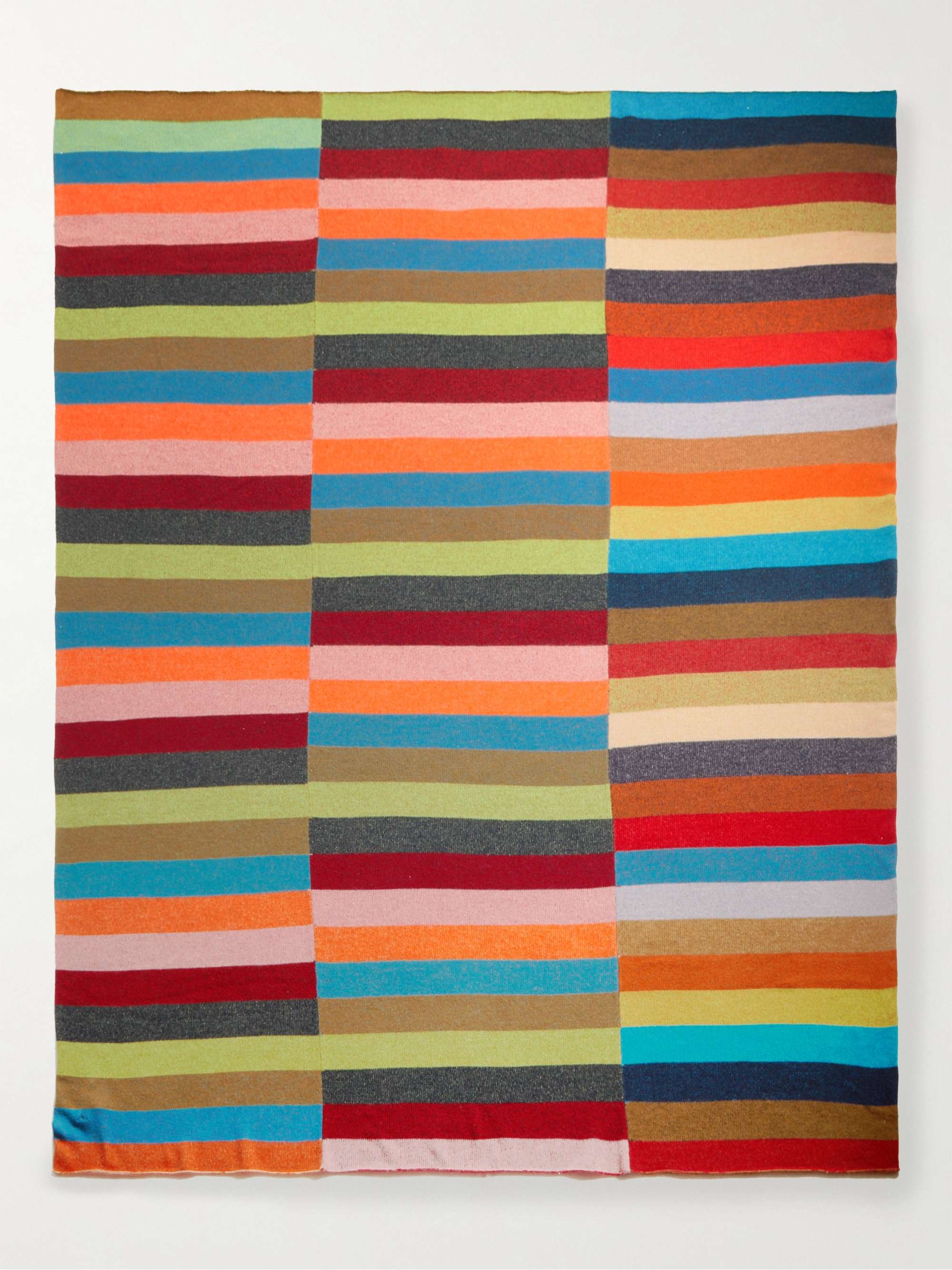 THE ELDER STATESMAN Striped Cashmere Blanket