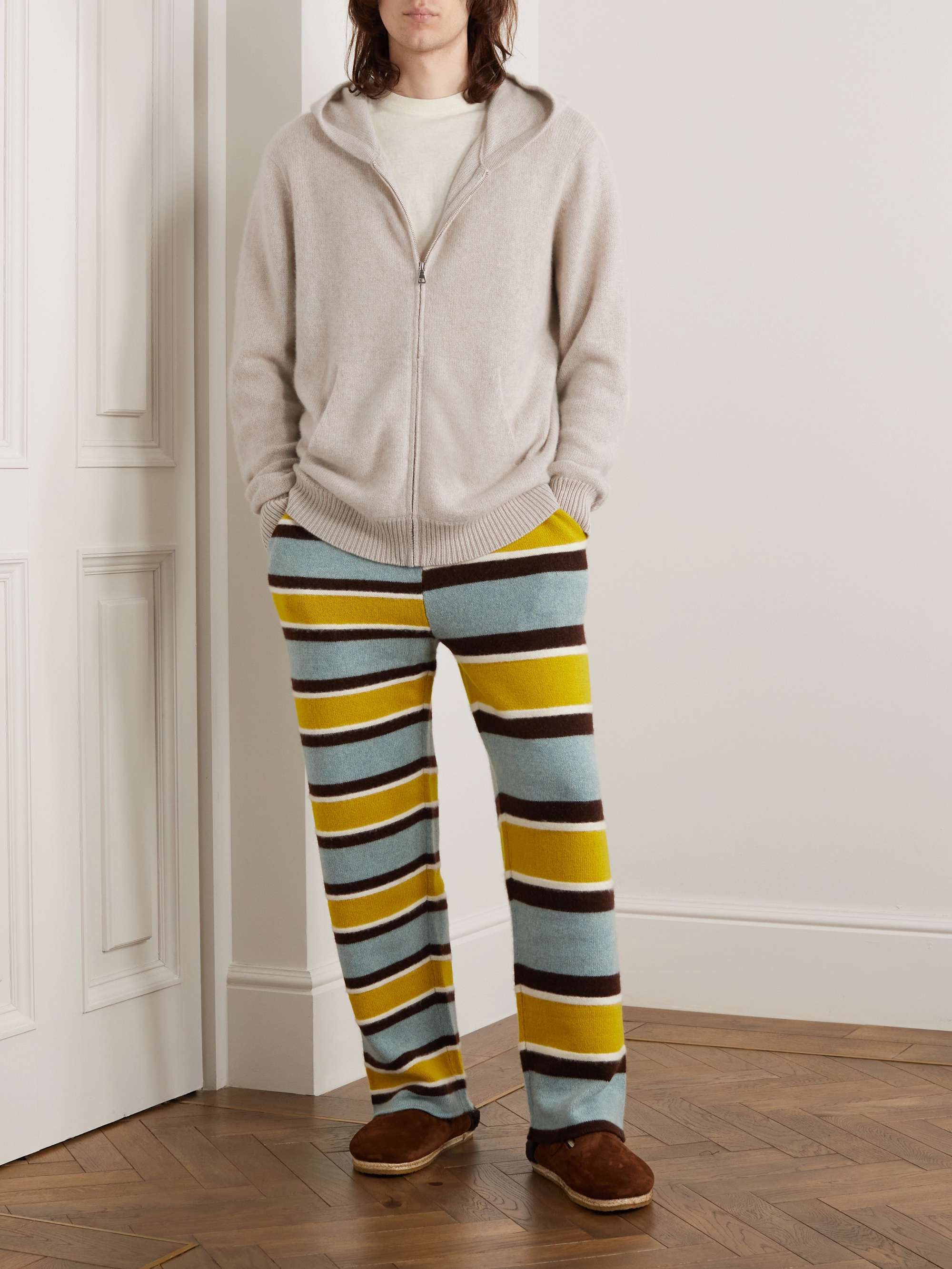THE ELDER STATESMAN Cashmere Zip-Up Hoodie