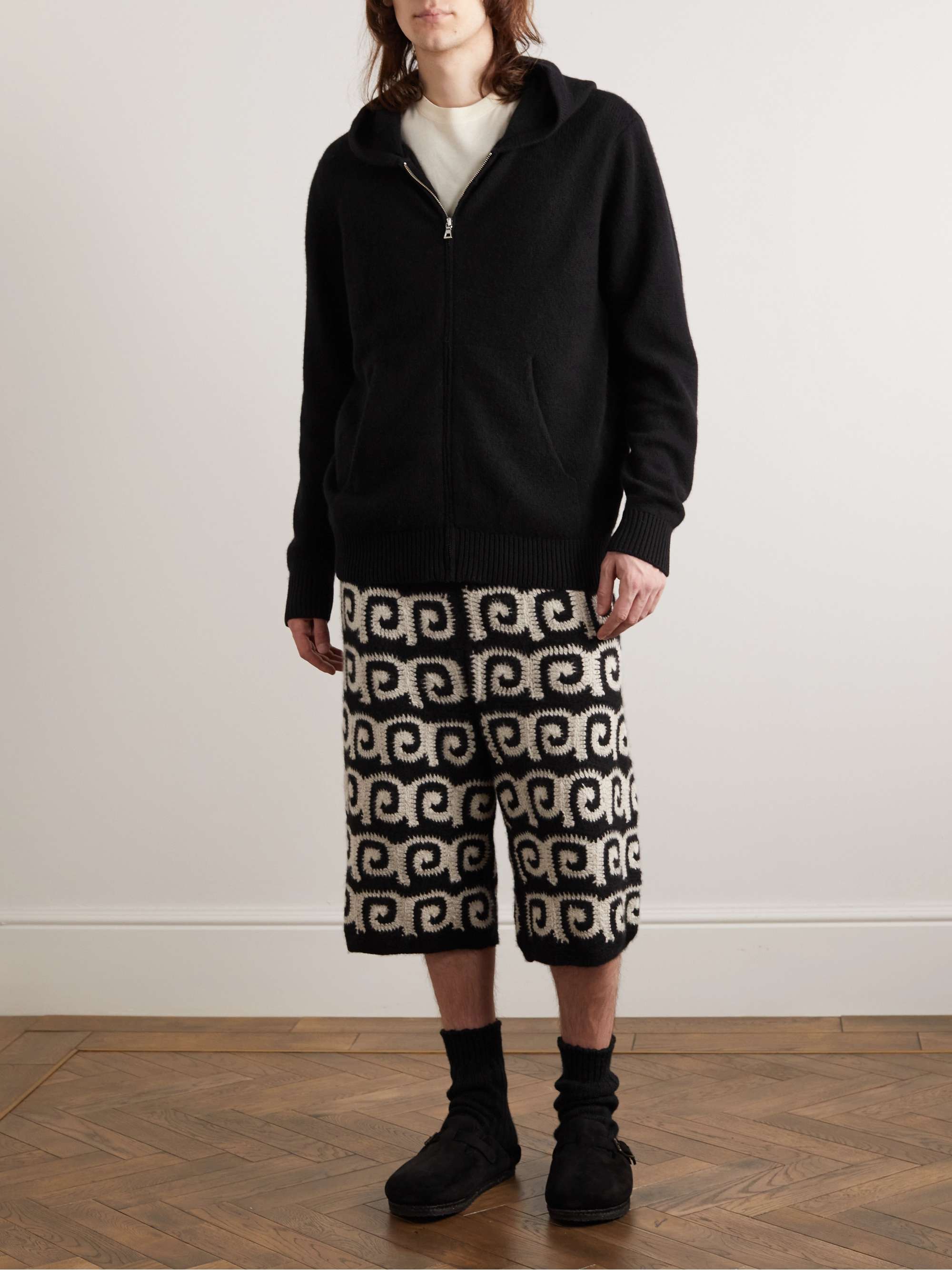 THE ELDER STATESMAN Cashmere Zip-Up Hoodie