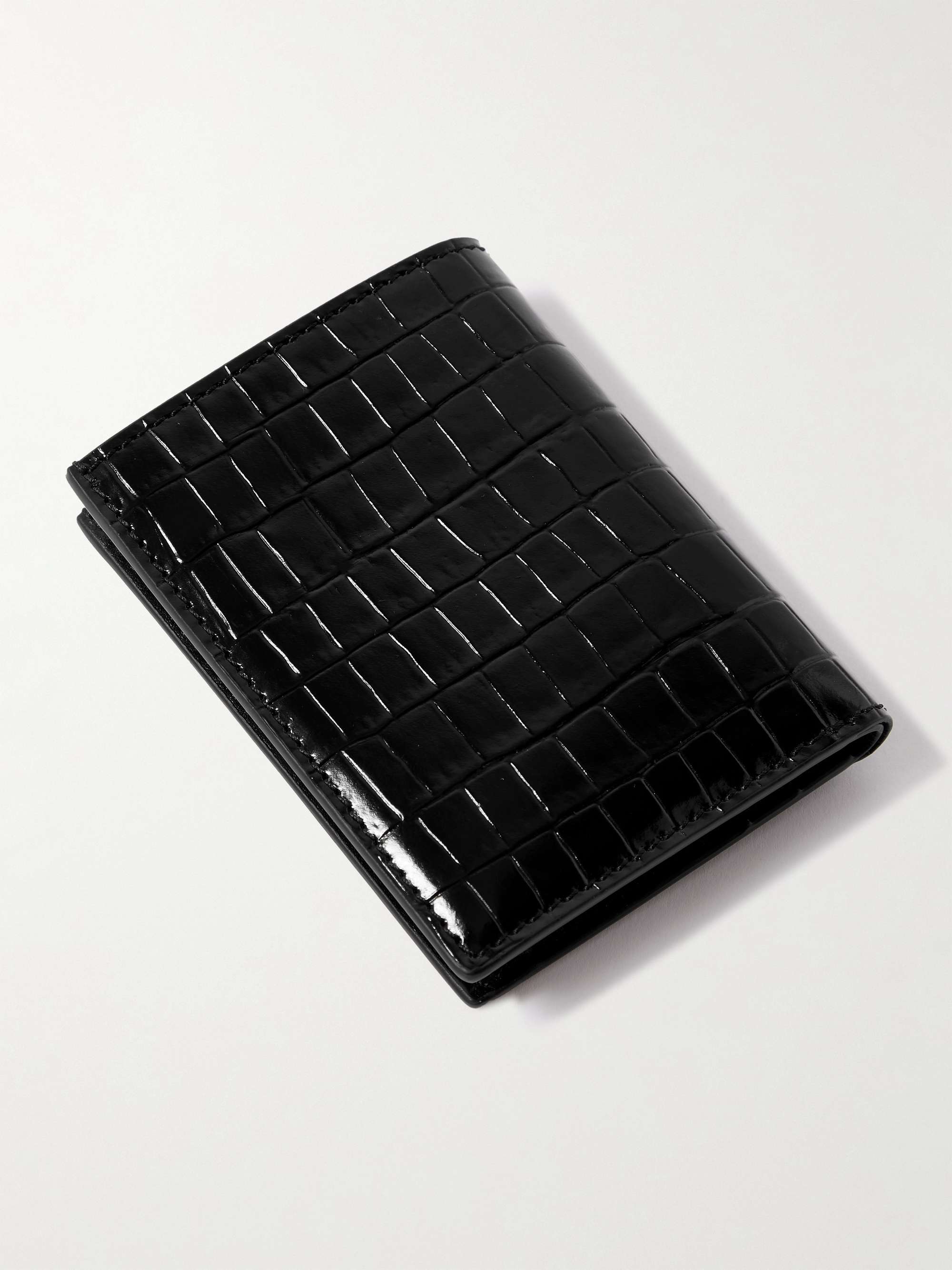 TOM FORD Croc-Effect Leather Bifold Cardholder