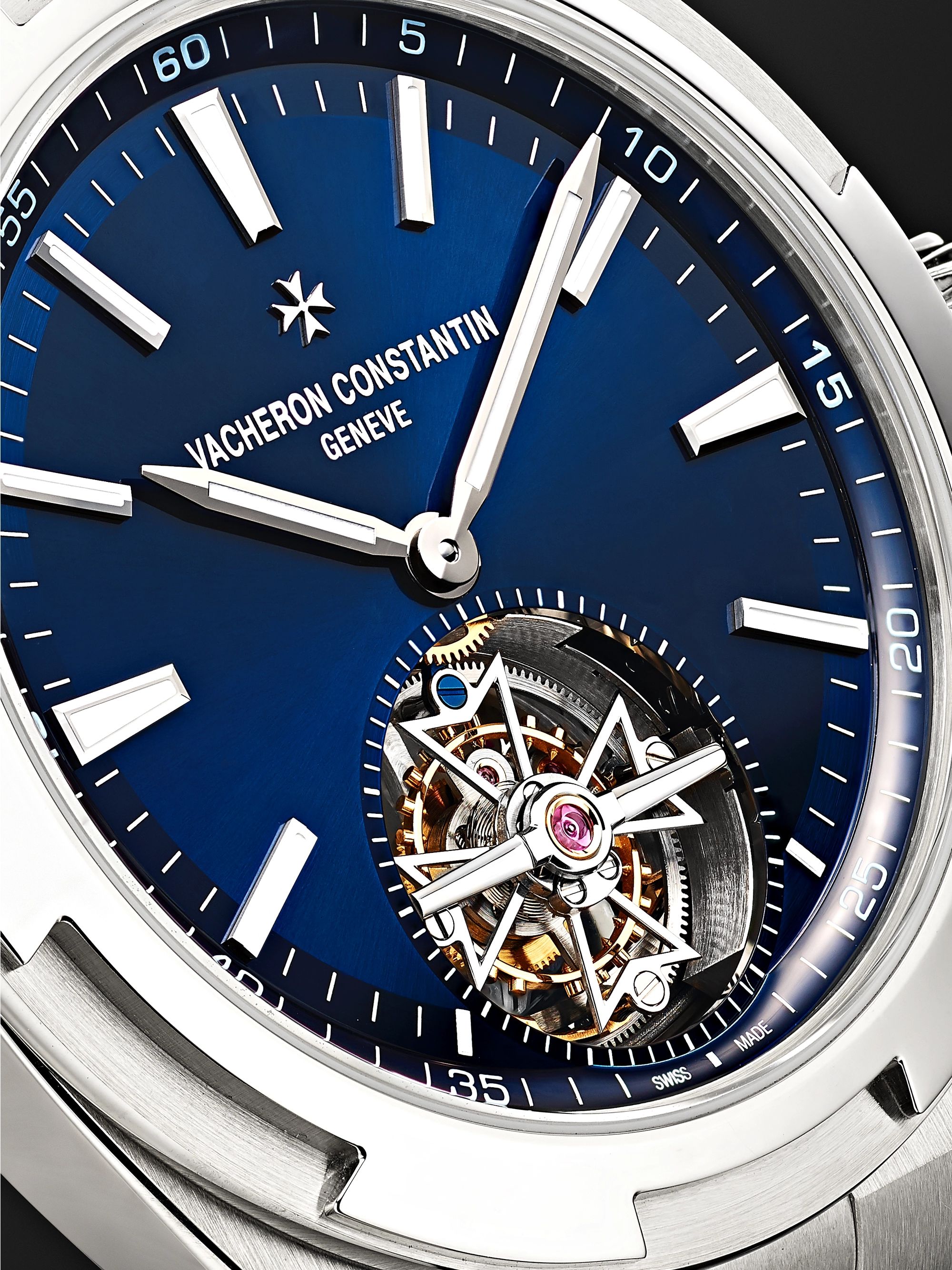 VACHERON CONSTANTIN Overseas Tourbillon Automatic 42.5mm Stainless Steel Watch, Ref. No 6000V/110A-B544