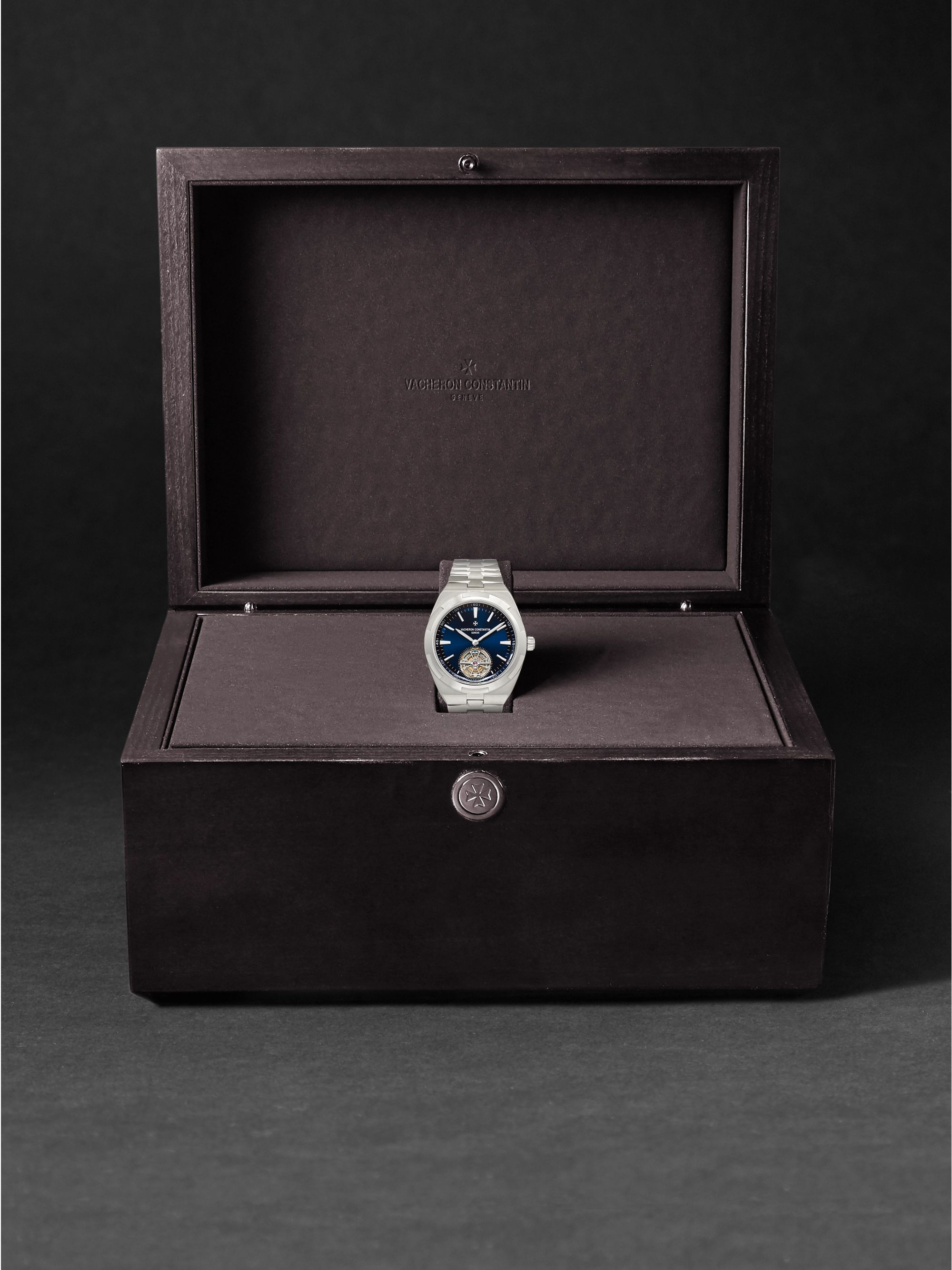 VACHERON CONSTANTIN Overseas Tourbillon Automatic 42.5mm Stainless Steel Watch, Ref. No 6000V/110A-B544