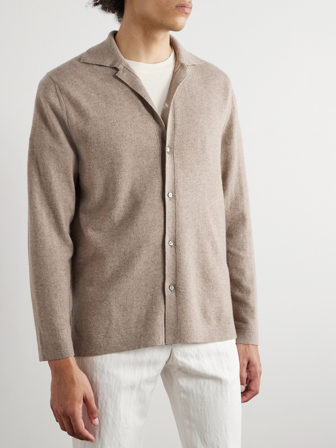 Shop Stòffa Cashmere Cardigan In Neutrals