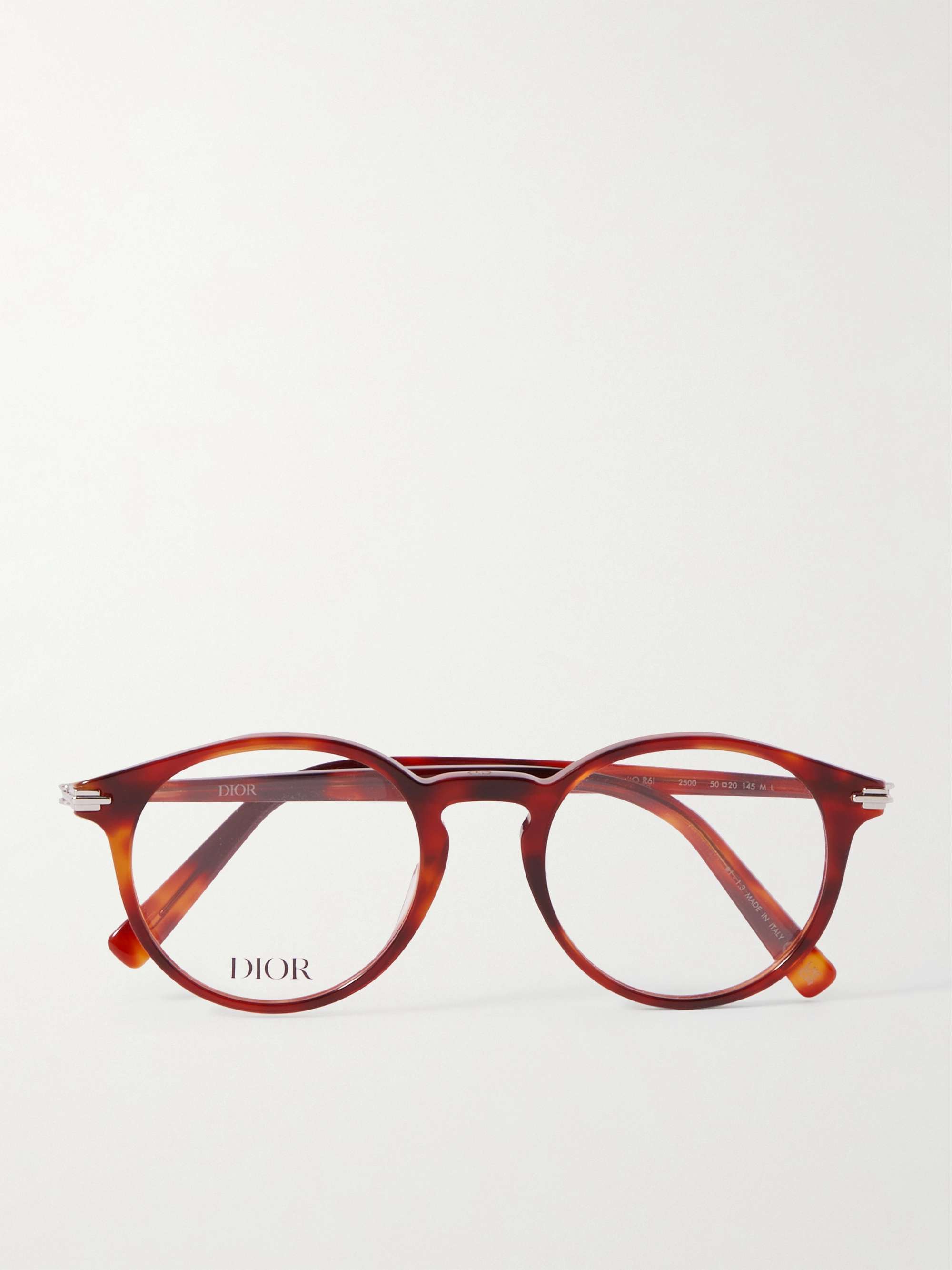 DIOR EYEWEAR DiorBlackSuitO R6I Round-Frame Tortoiseshell Acetate Optical Glasses