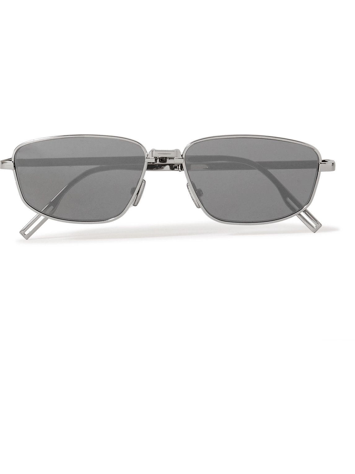 Dior 90 S1u Rectangular-frame Silver-tone Sunglasses
