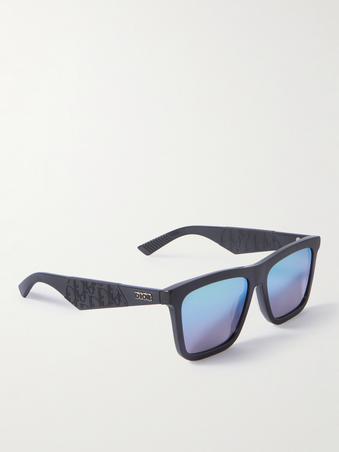 Shop Dior B27 S1i D-frame Logo-detailed Acetate Mirrored Sunglasses In Gray