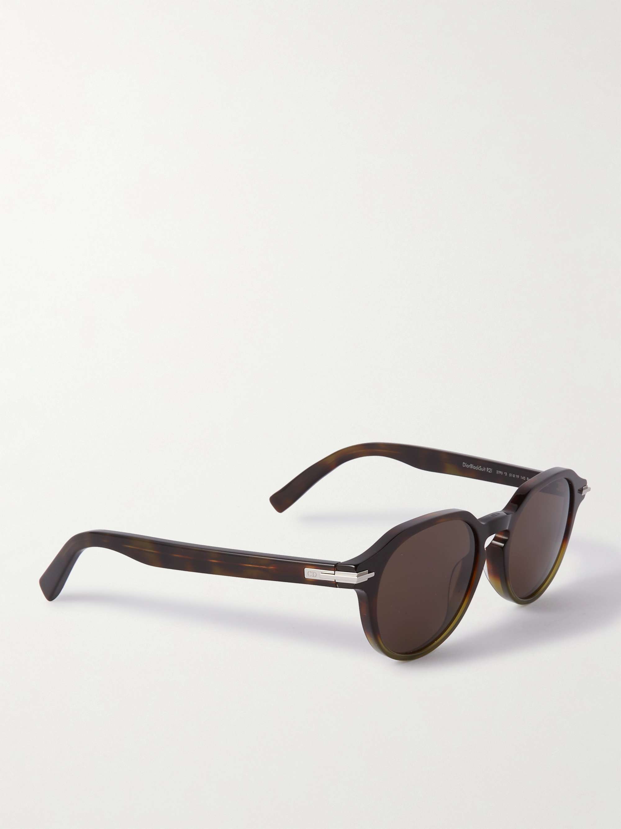 DIOR EYEWEAR DiorBlackSuit R2I Round-Frame Tortoiseshell Acetate