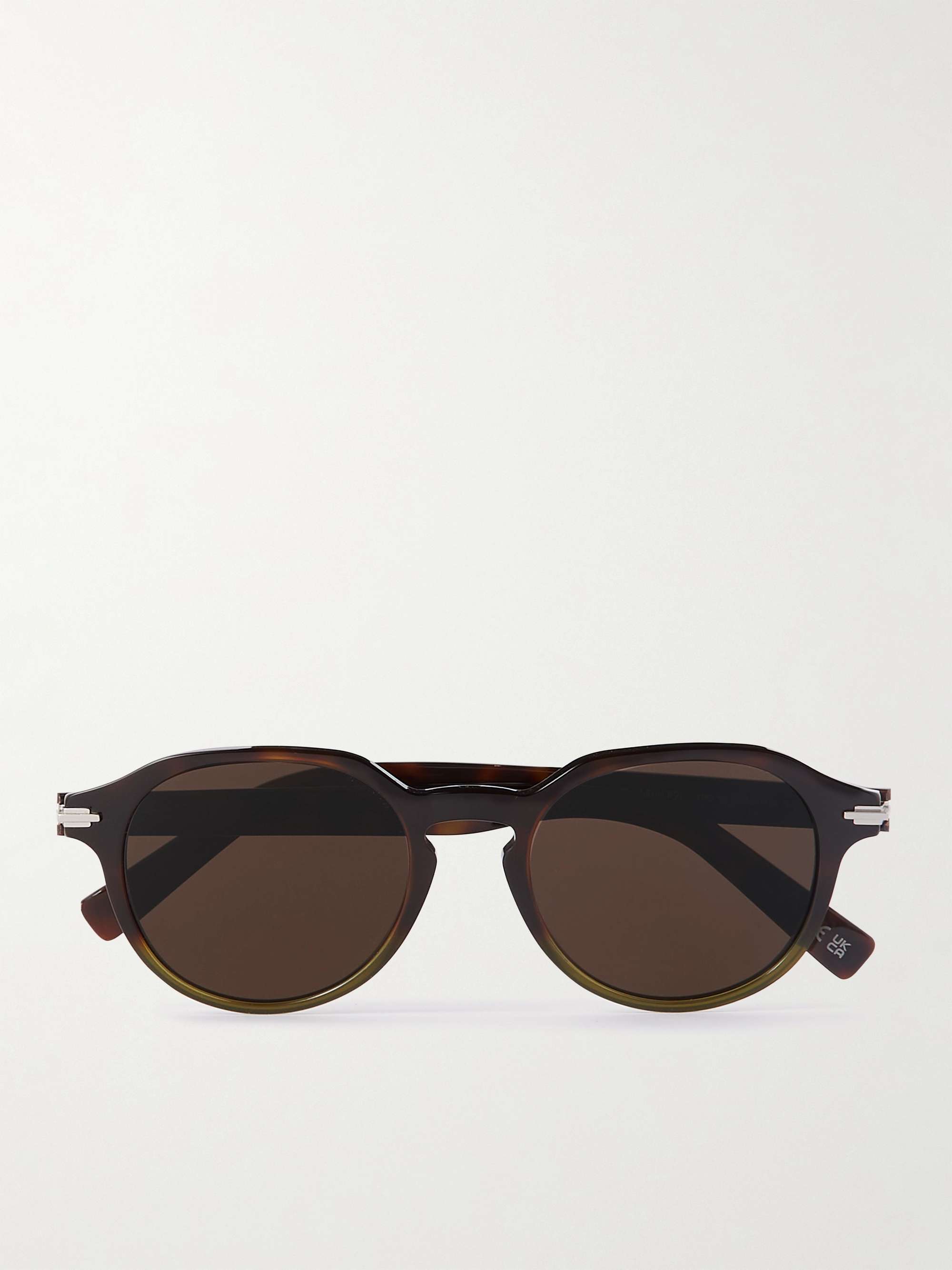 DIOR EYEWEAR DiorBlackSuit R2I Round-Frame Tortoiseshell Acetate Sunglasses
