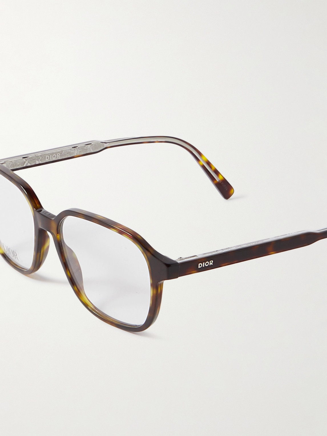 Shop Dior Ino S3i Square-frame Tortoiseshell Acetate Optical Glasses In Brown