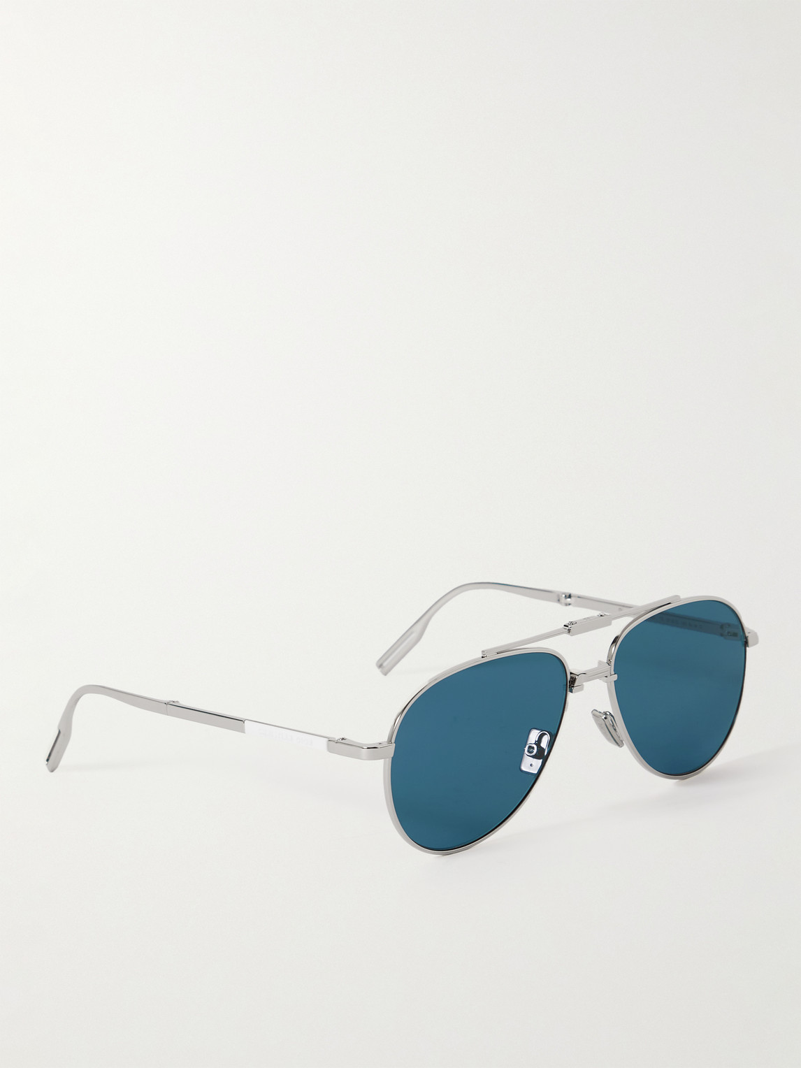 Shop Dior 90 A1u Aviator-style Silver-tone Sunglasses