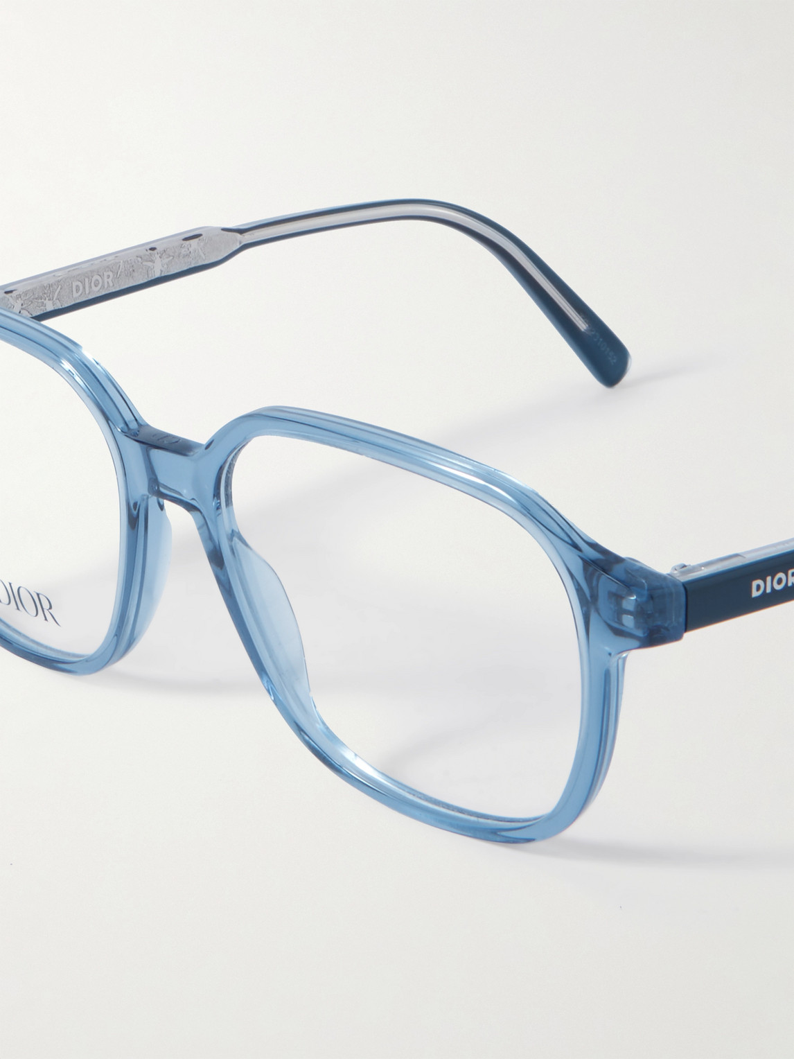 Shop Dior Ino S3i Square-frame Acetate Optical Glasses In Blue