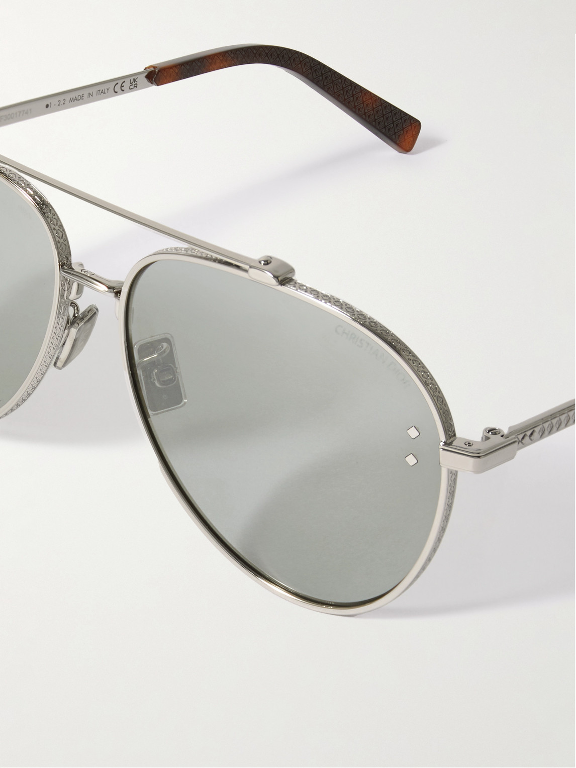 Dior Cd Diamond A1u D-drame Silver-tone And Tortoiseshell Acetate Sunglasses In Silver