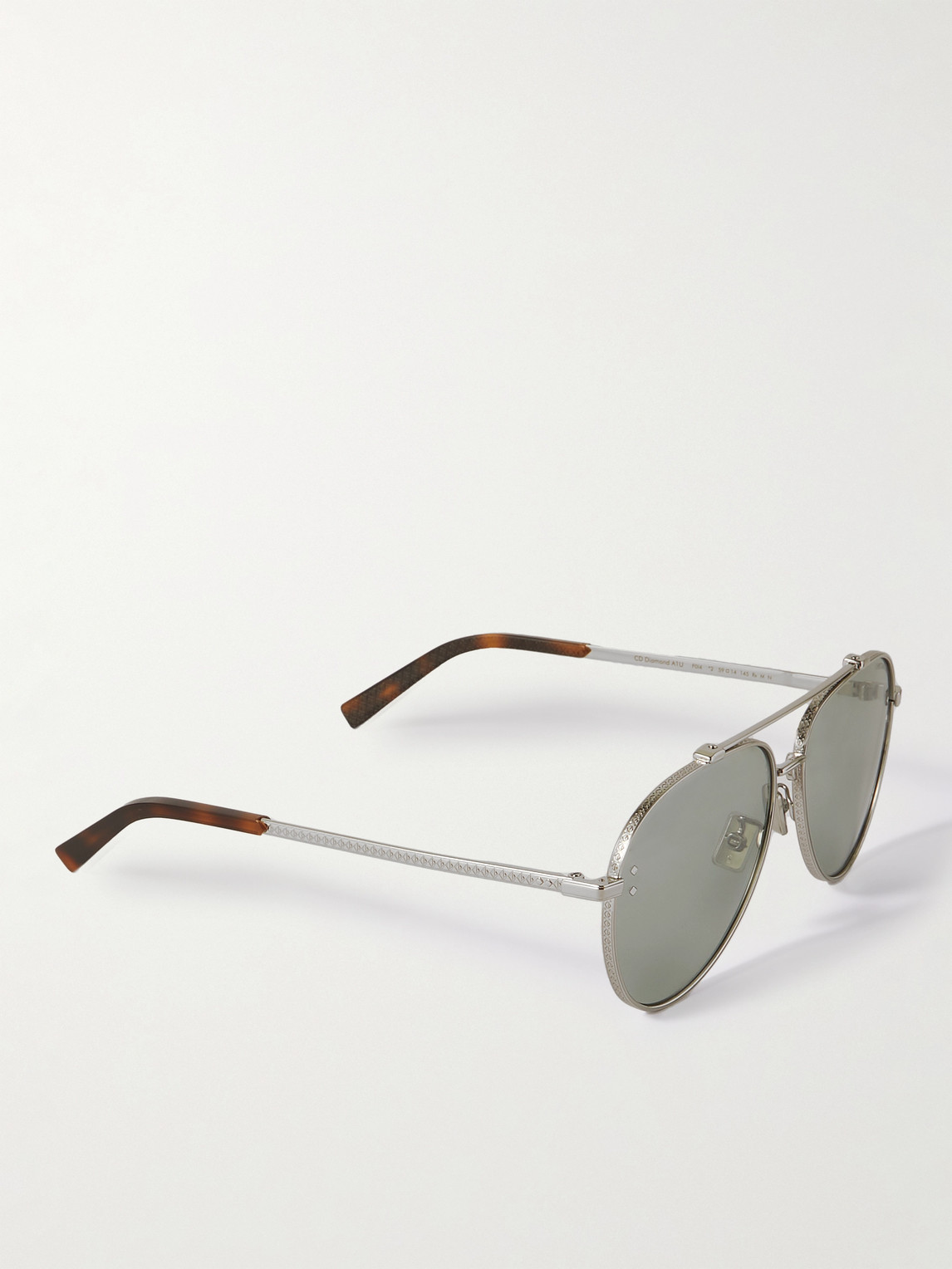 Shop Dior Cd Diamond A1u D-drame Silver-tone And Tortoiseshell Acetate Sunglasses